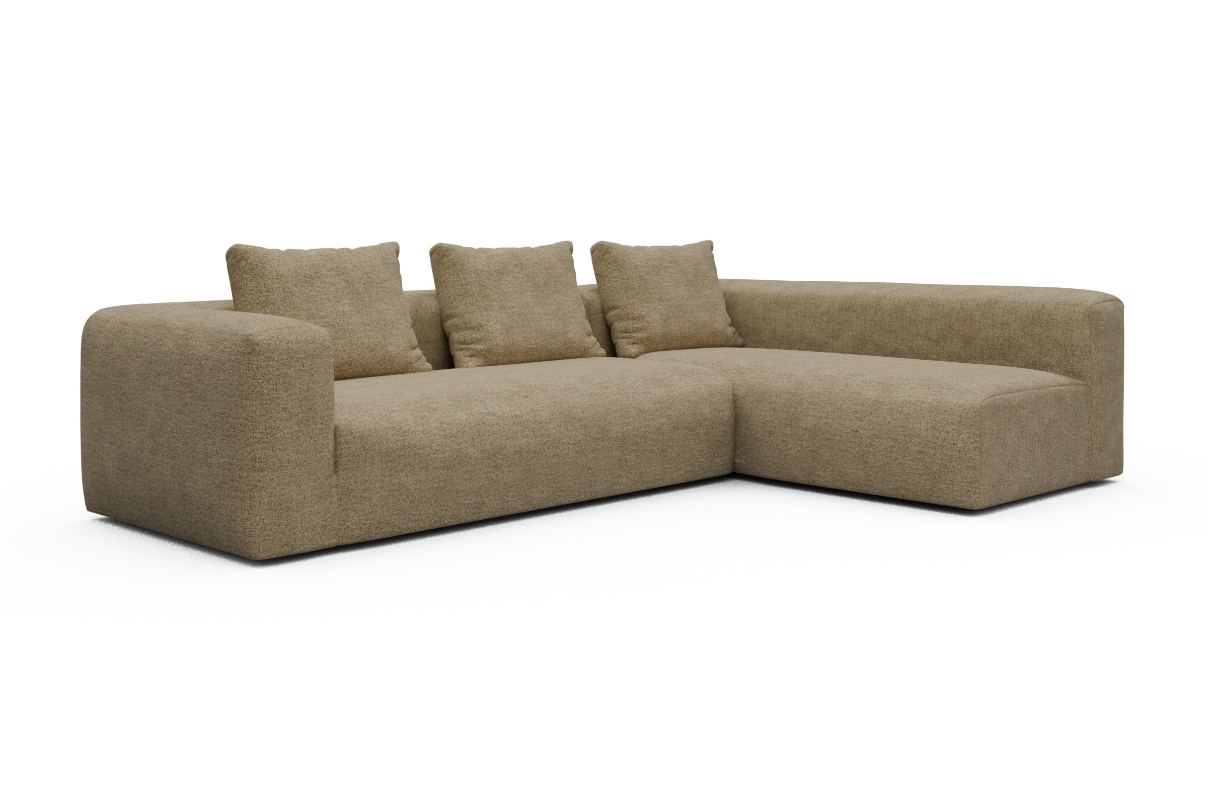 Ecksofa Fred 2x 2,5-Sitzer rechts offen Carreno-Silician-Yellow