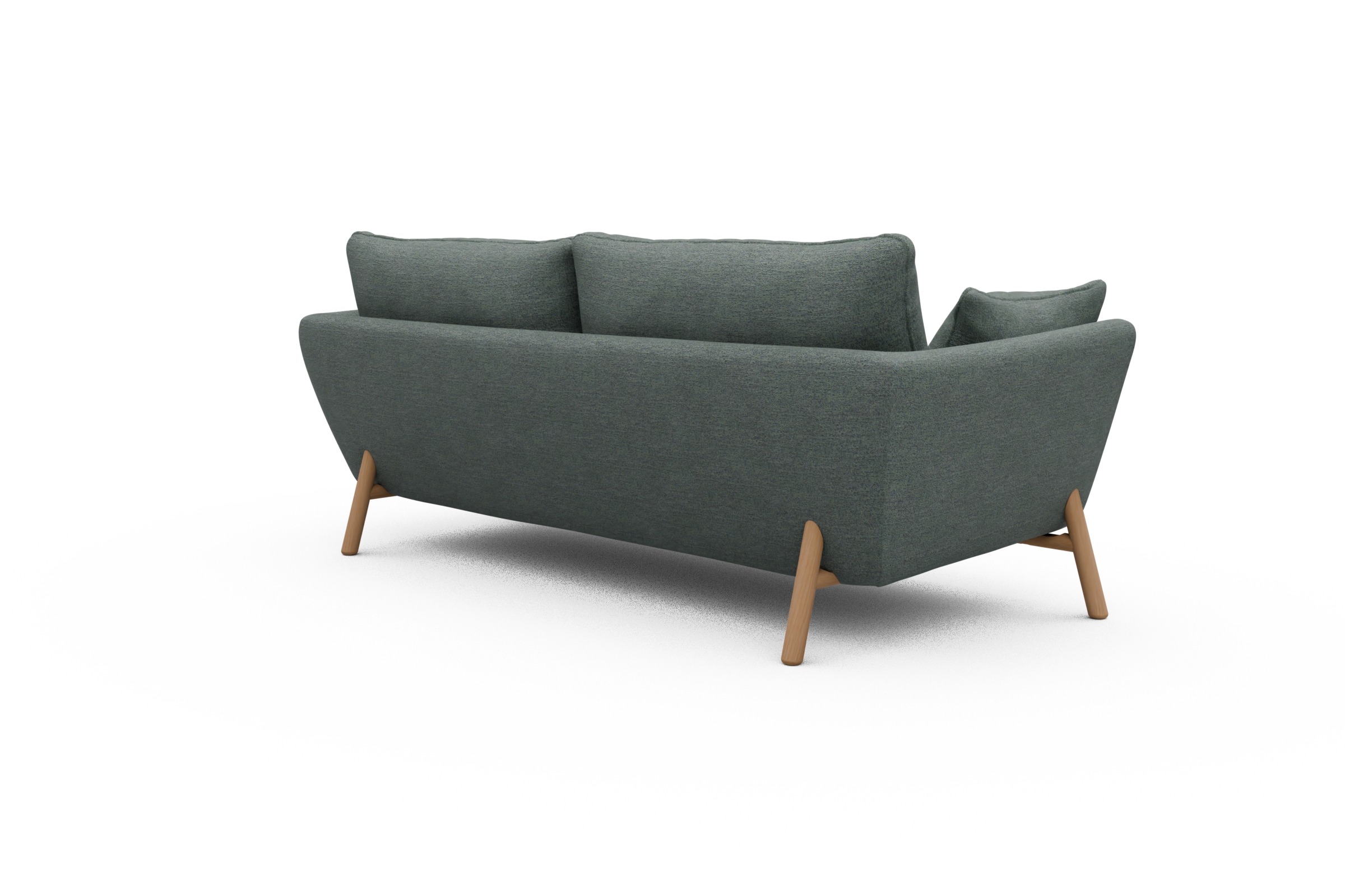 Sofa Emil 3-Sitzer Beinfarbe Eiche Natur Carreno-Ice-Blue