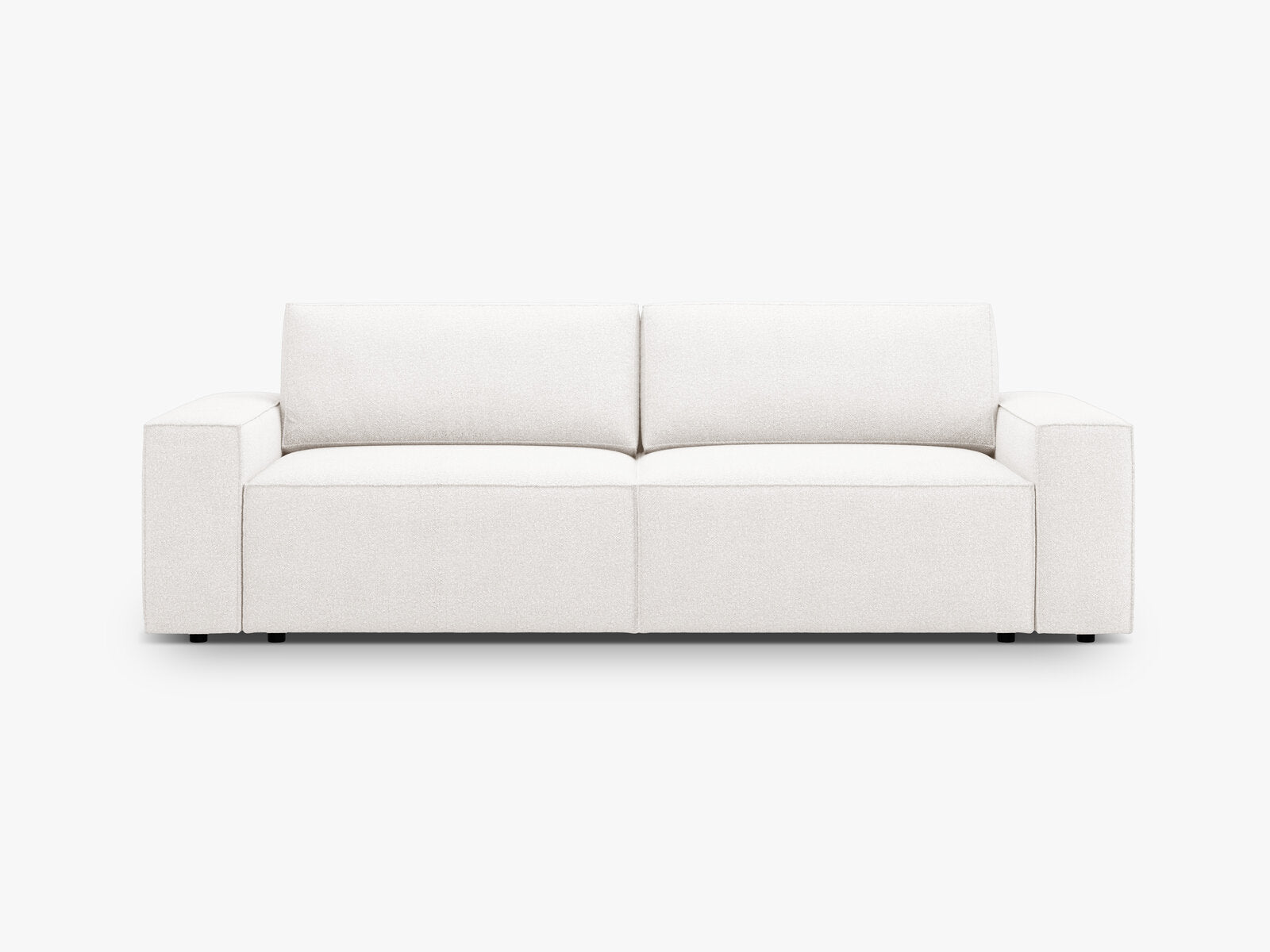 Micadoni Schlafsofa Jodie 3-Sitzer Boucle Weiß