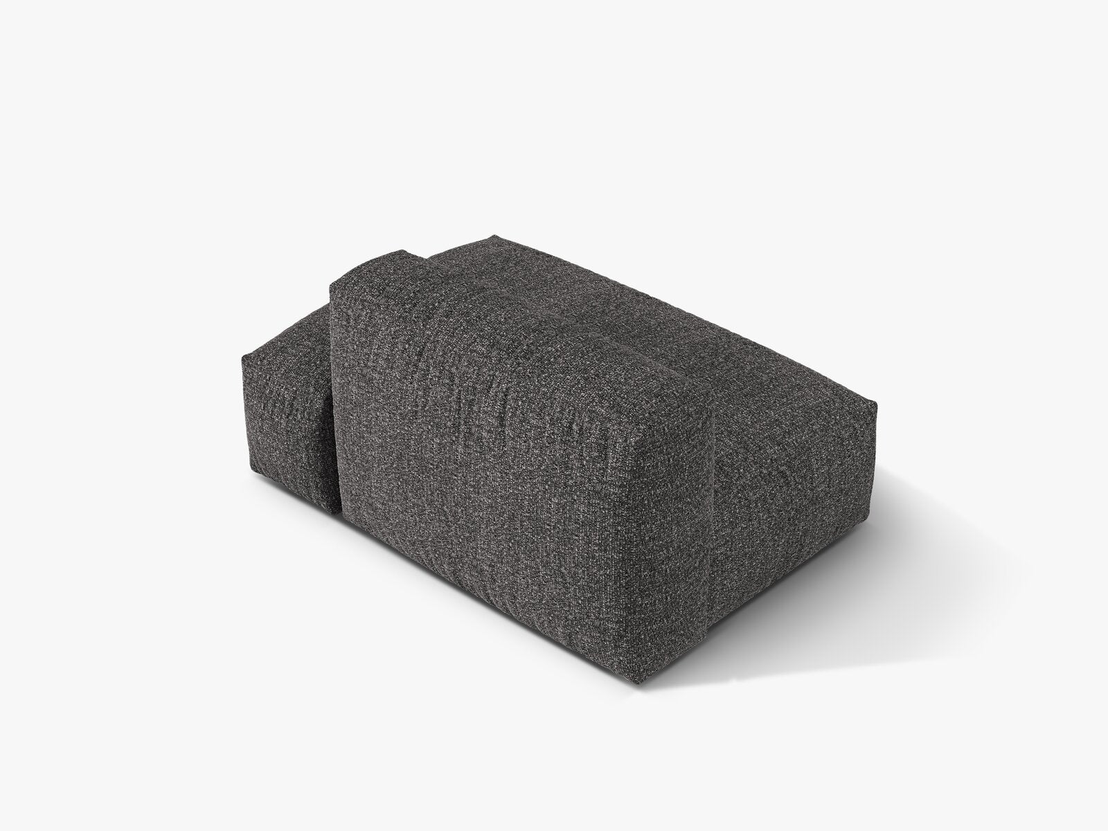 Micadoni Ecksofa-Modul Martina 1-Sitzer Rechts Boucle Monet Anthrazit