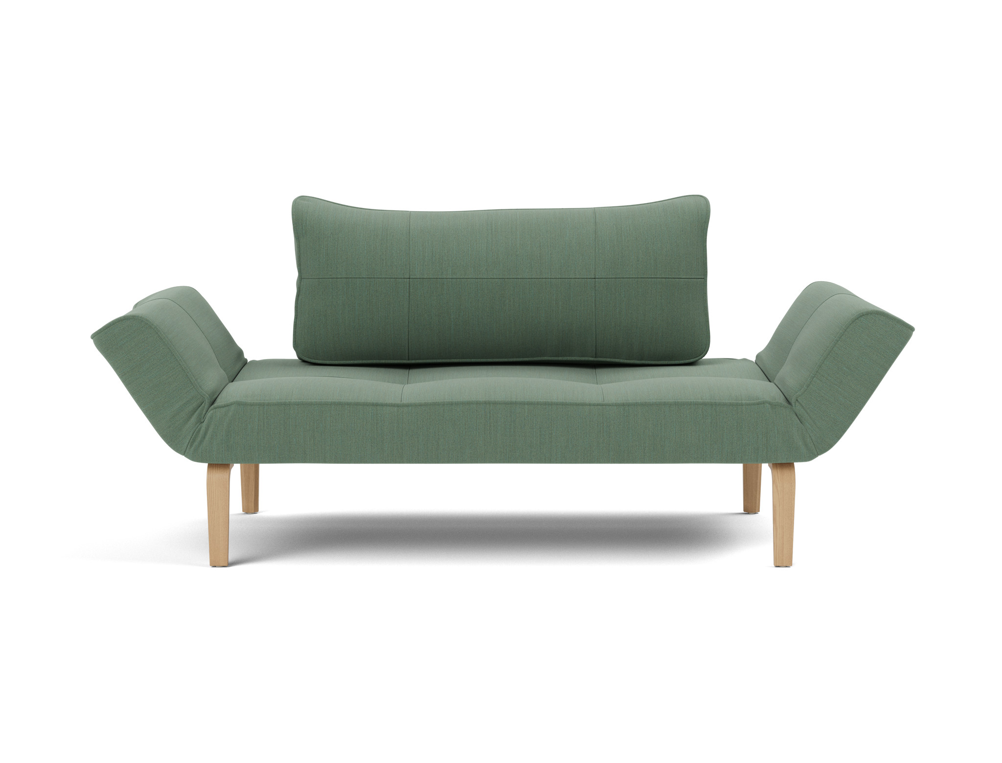 Tagesbett Zeal Flachgewebe Elegance 518-Green Beine Bow Eiche
