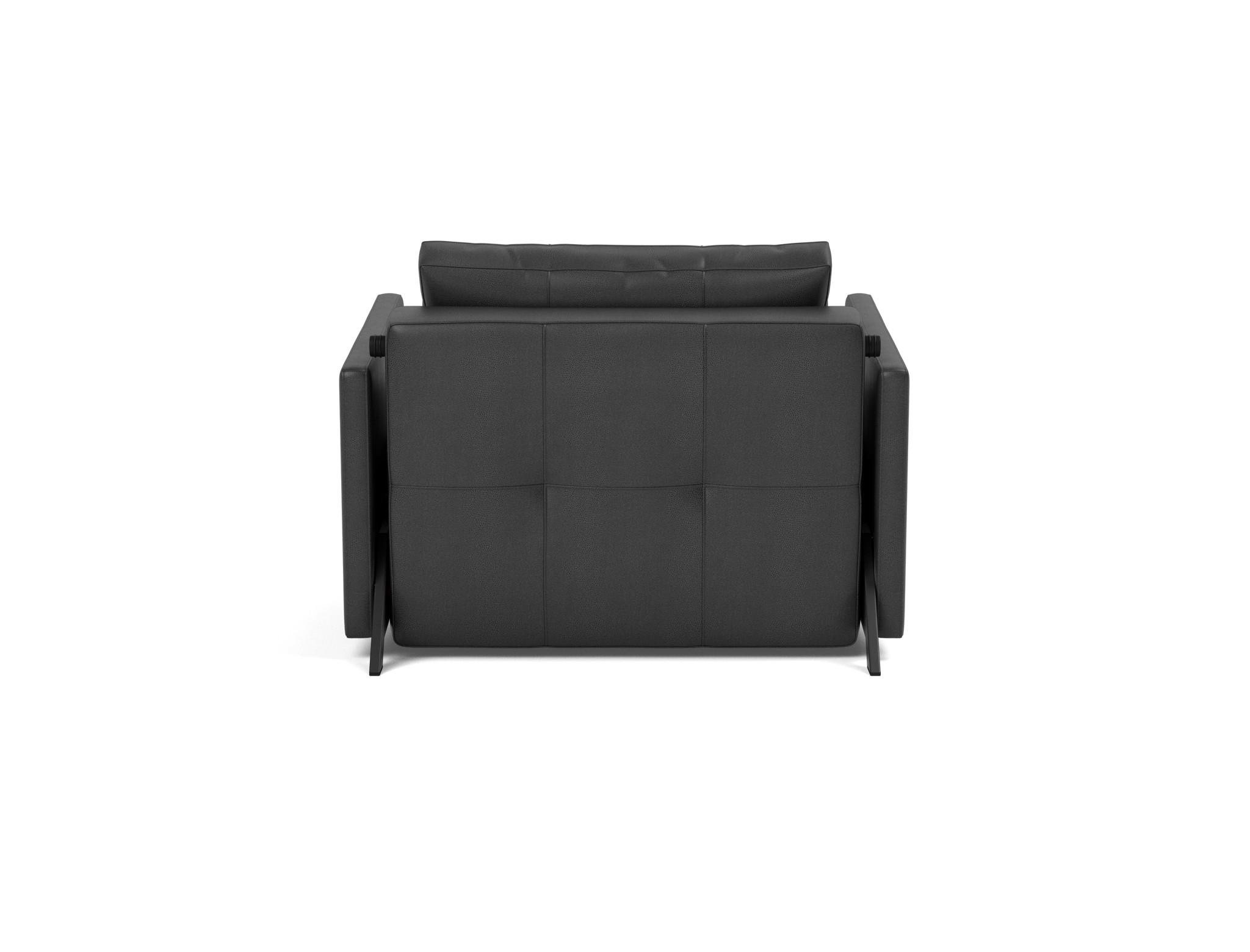 Schlafsessel Cubed 90 mit Armlehnen Lederoptik Faunal 550-Black