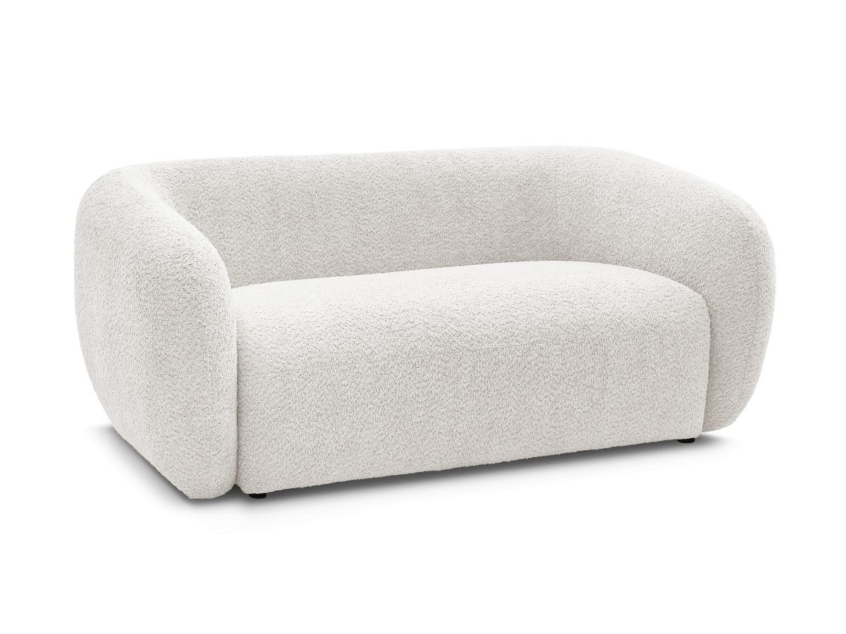 Bouclé-Stoff · Weiß