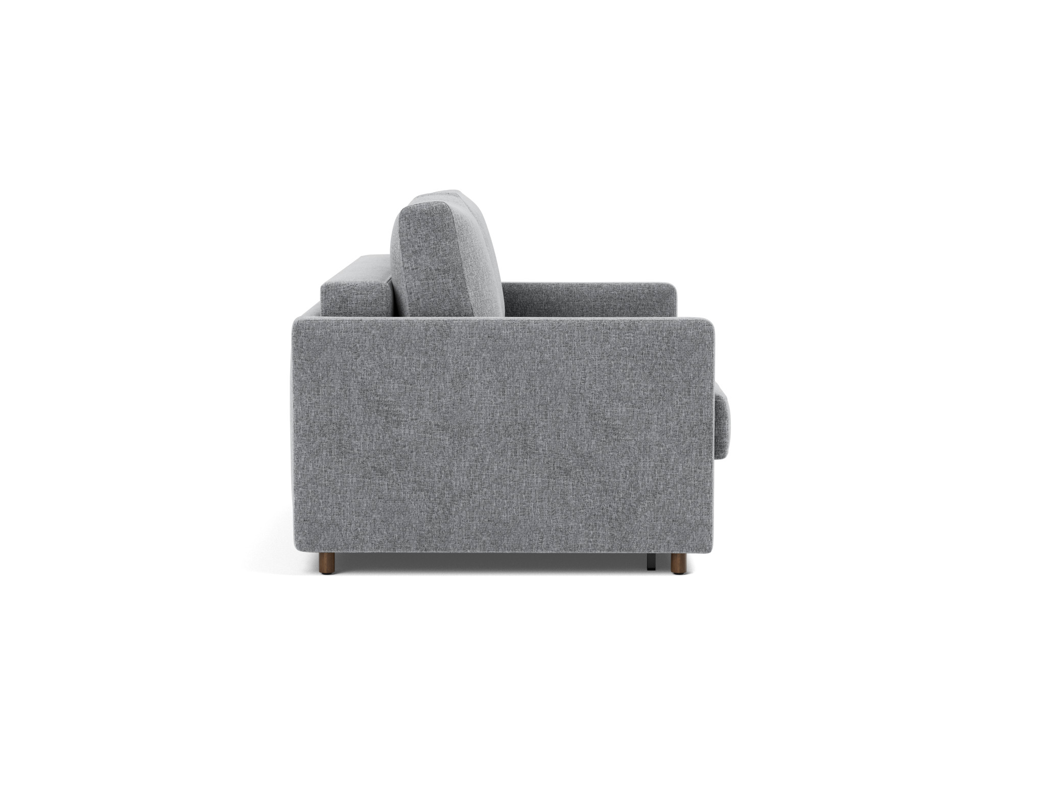Schlafsofa Neah mit Slim-Armlehnen 140 Strukturierter Stoff Twist 565-Granite