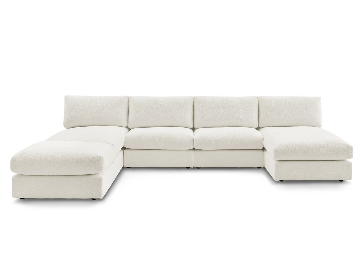 Bouclé-Stoff · Weiß