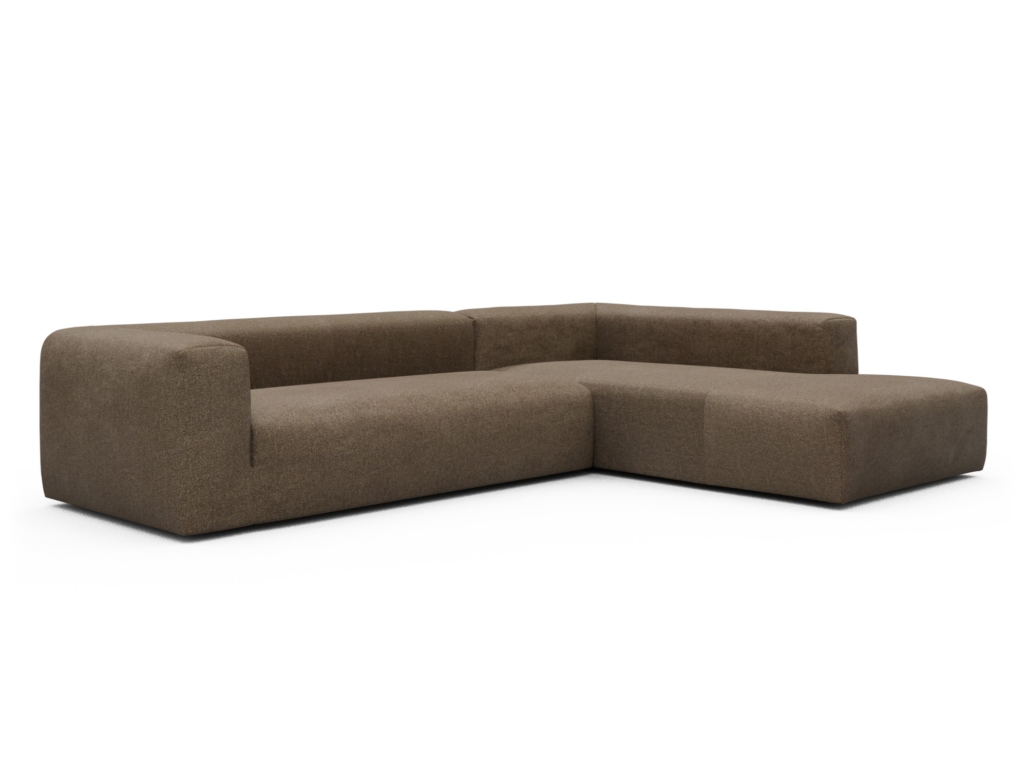 Skandi Home Ecksofa Fred Relax-Ecke rechts mit 2,5-Sitzer Aivi-Khaki-Brown moebelfaktor
