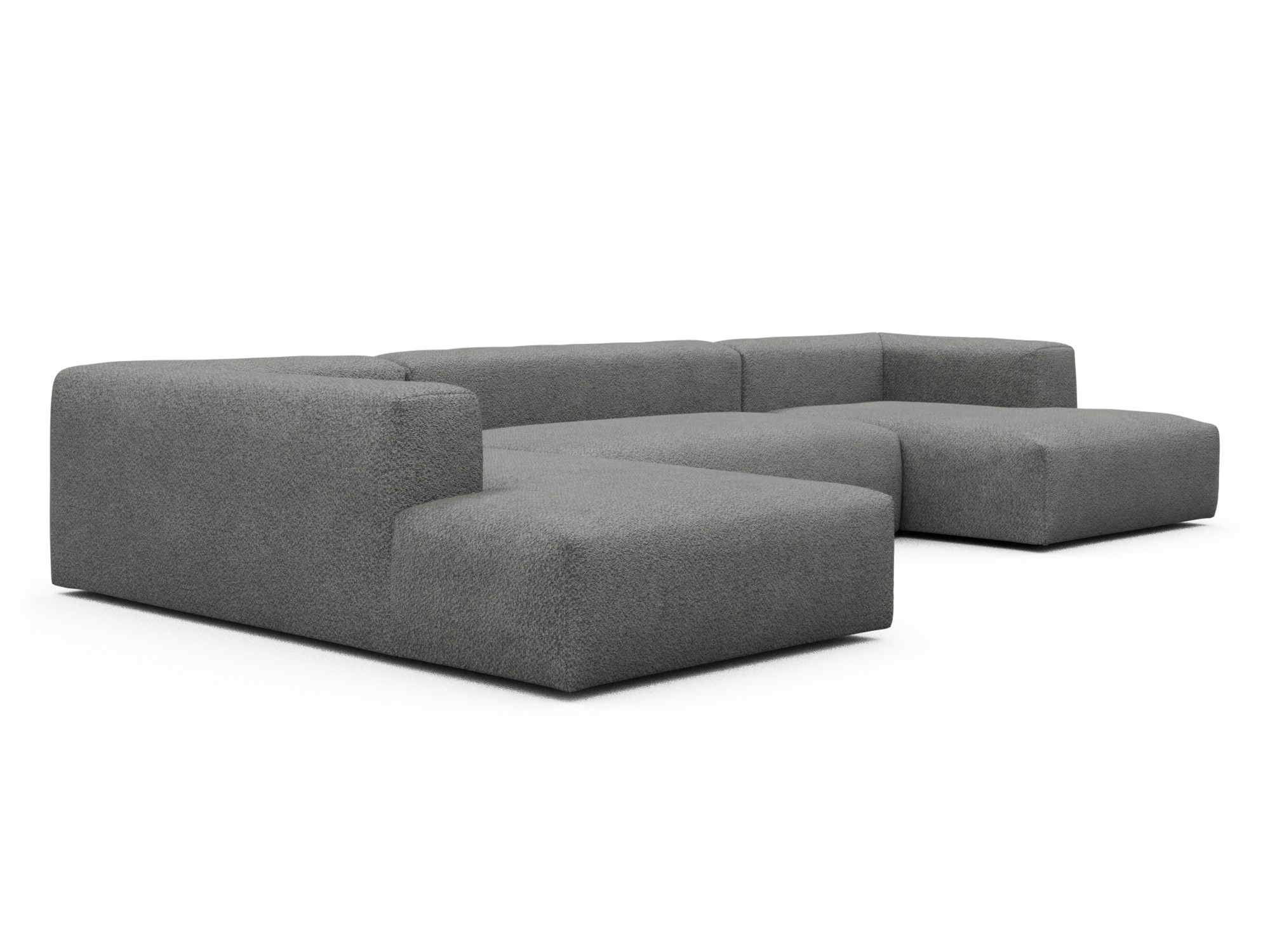 Skandi Home Wohnlandschaft Fred Relax-Ecke links mit 2-Sitzer und Chaiselongue rechts Vanora-Warm-Grey moebelfaktor