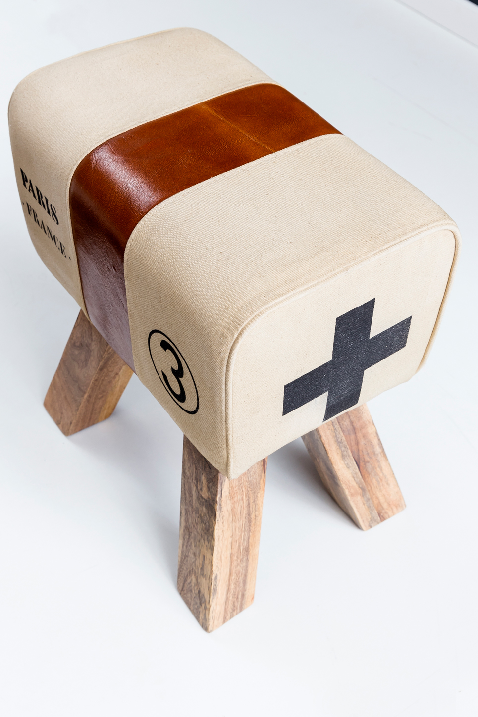 Sitzhocker Dalvik Stoff Braun 40 × 30 × 47 cm