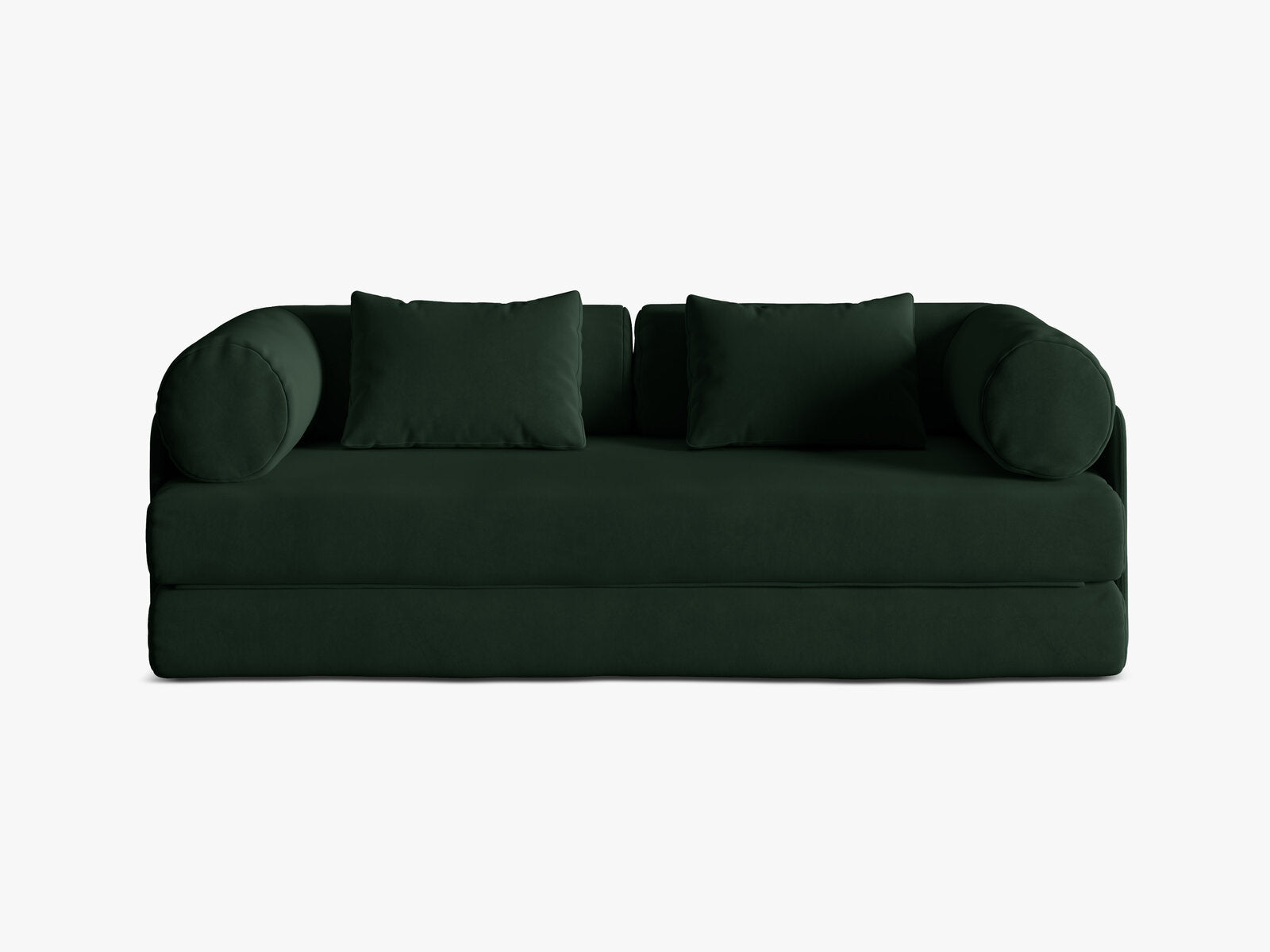 Micadoni Sofa Dreamy 3-Sitzer mit Schlaffunktion Samt Salvador Flaschengrün