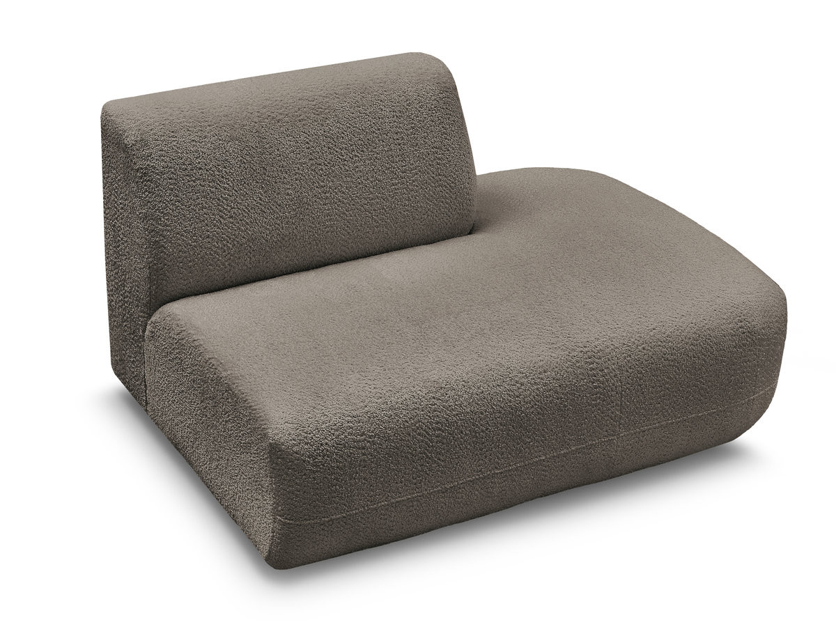 Bobochic Anda Sofamodul 2-Sitzer Chenille Taupe Ecke rechts
