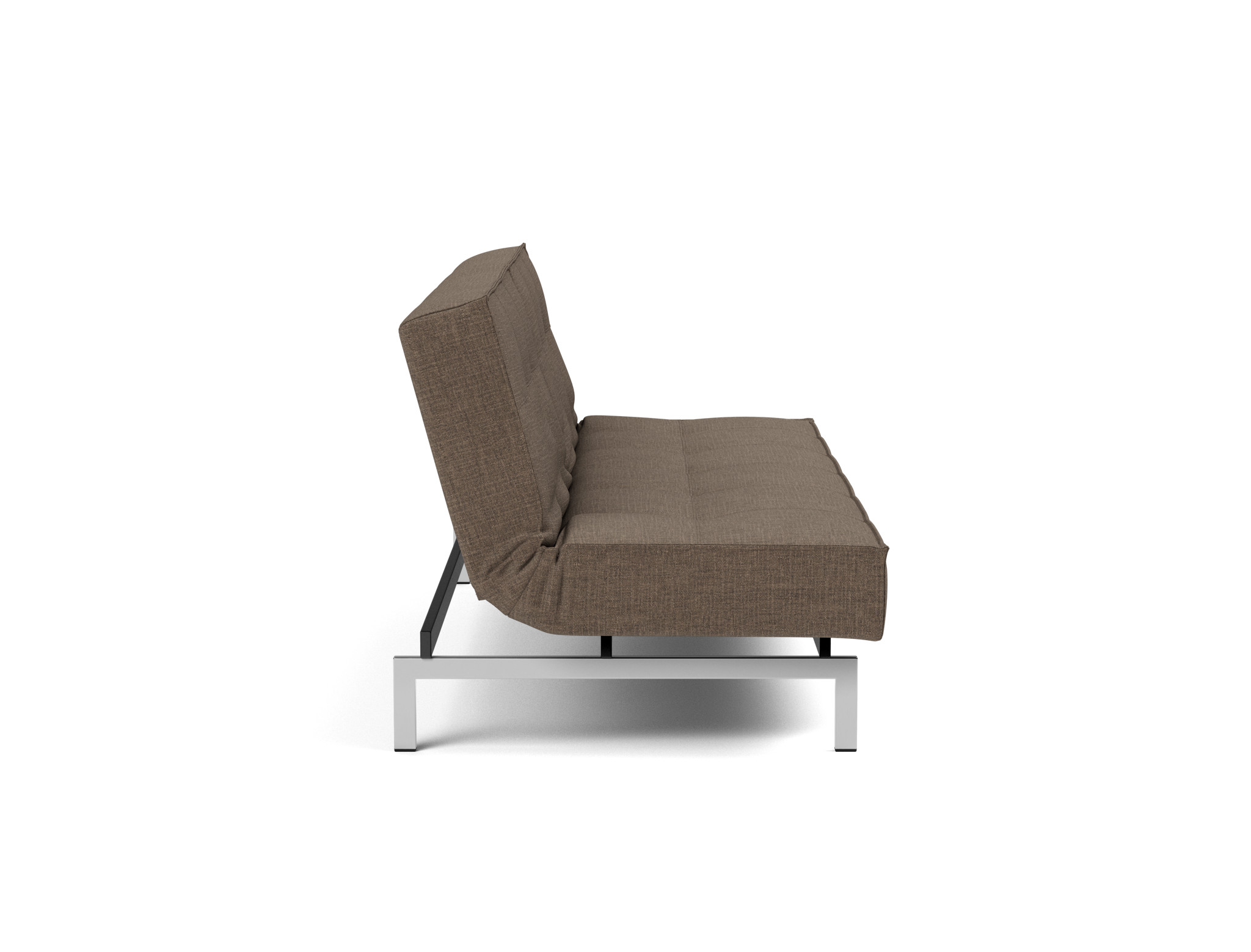 Schlafsofa Splitback Chenille Esina 411-Cedar-Brown Beine Chrom