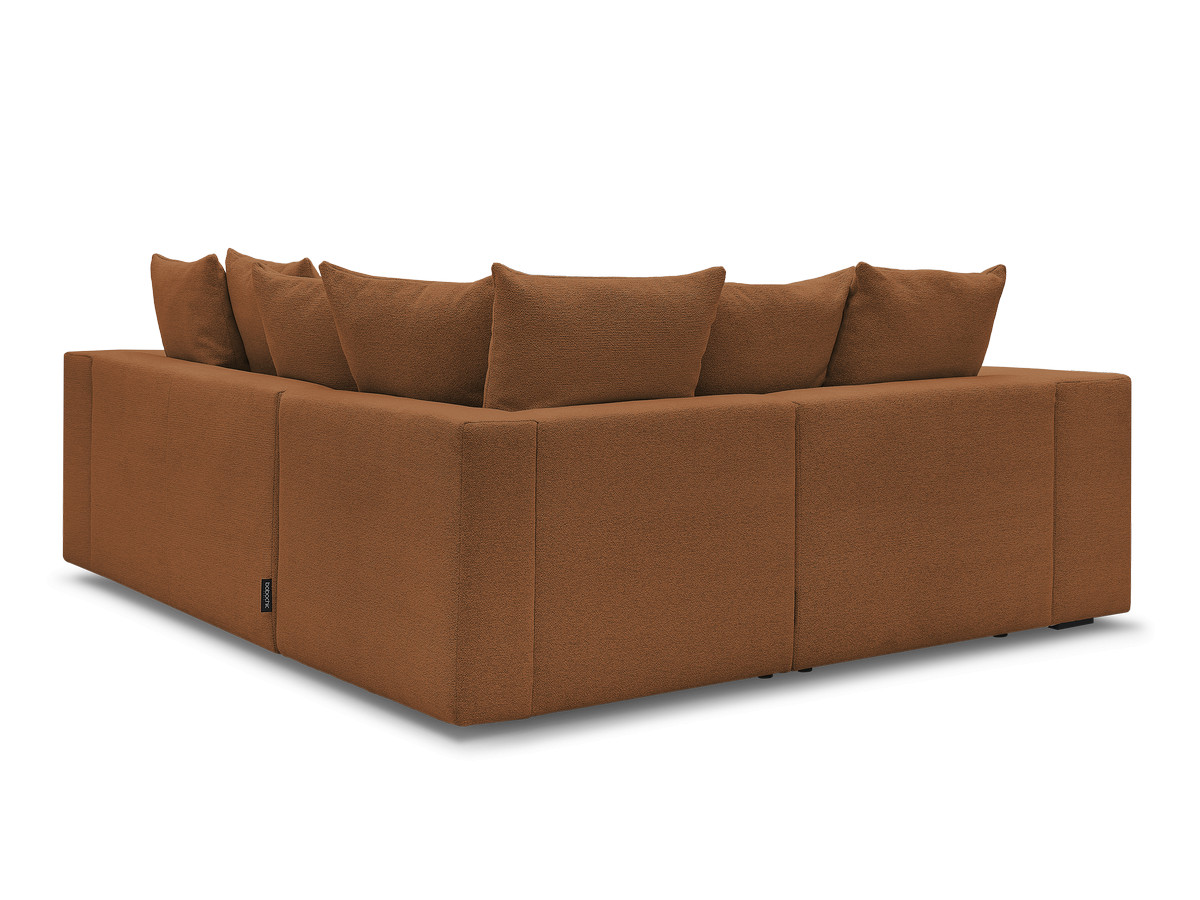 Bobochic Voltaire Ecksofa 268 × 214 cm Melange-Stoff Orange Ecke links