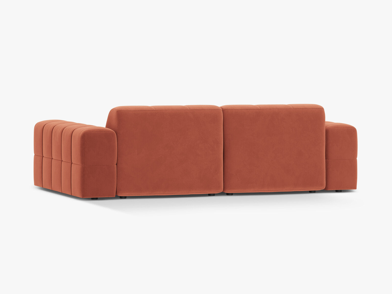 Micadoni Sofa Jennifer 3-Sitzer Samt Venus Koralle