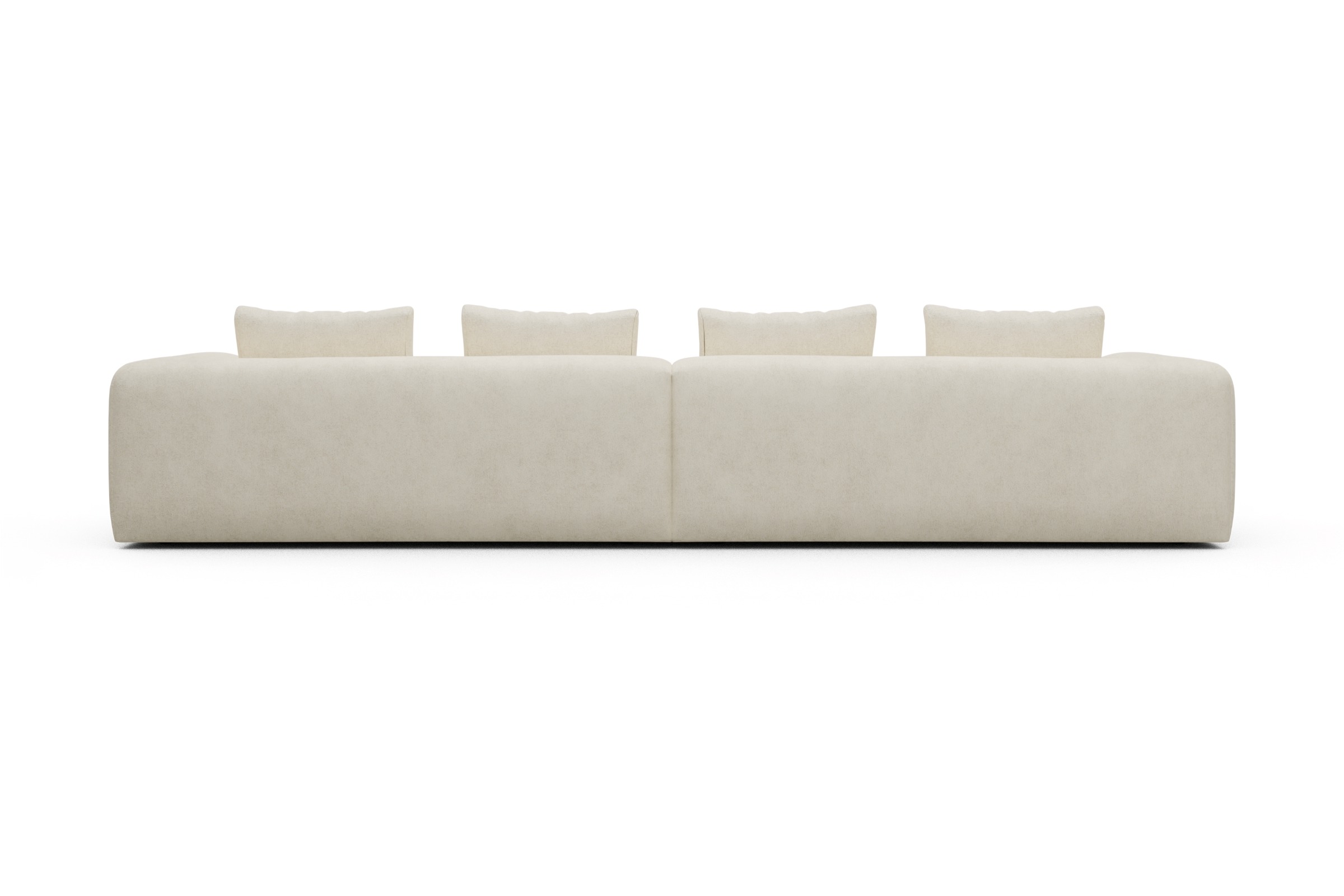 Sofa Modulares XXL Sofa Fred 5-Sitzer Boucle-Off-White