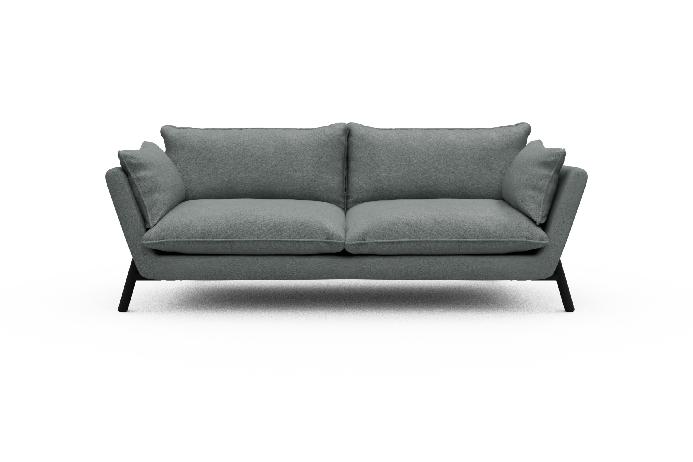 Skandi Home Sofa Emil PREMIUM 3-Sitzer Beinfarbe Eiche Schwarz Denari-Soft-Grey moebelfaktor