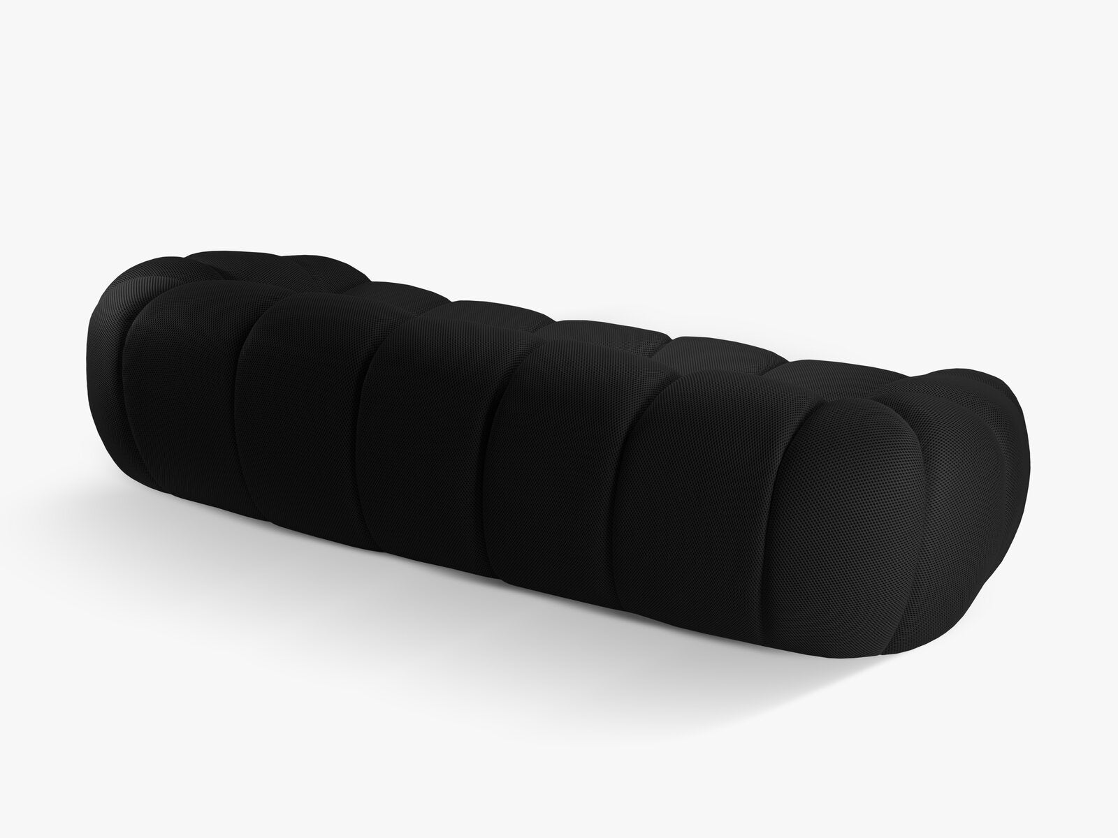 Micadoni Sofa Diana 4-Sitzer 3D-Stoff Schwarz