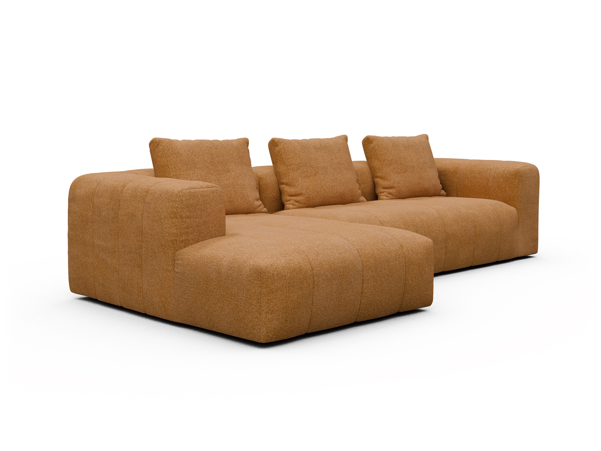 Hugo 2,5-Sitzer Armlehne rechts mit Chaiselongue Casone-Warm-Yellow moebelfaktor