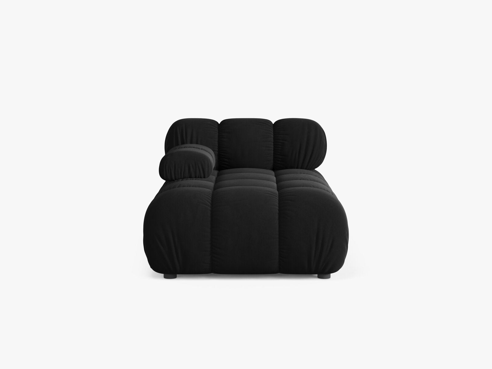 Micadoni Recamiere Bellis Links Samt Bluvel Schwarz