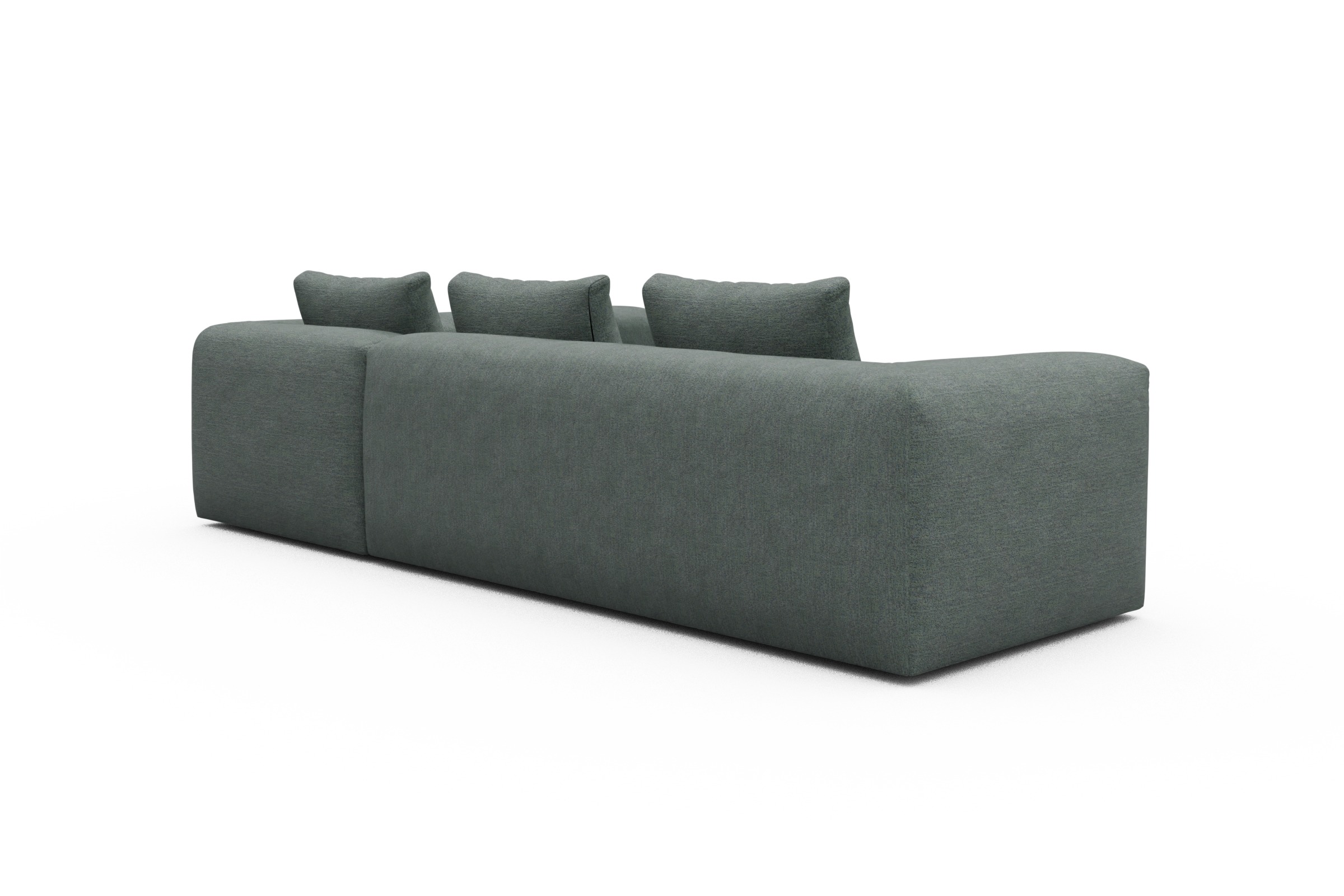 Ecksofa Fred 2x 2,5-Sitzer rechts offen Carreno-Ice-Blue