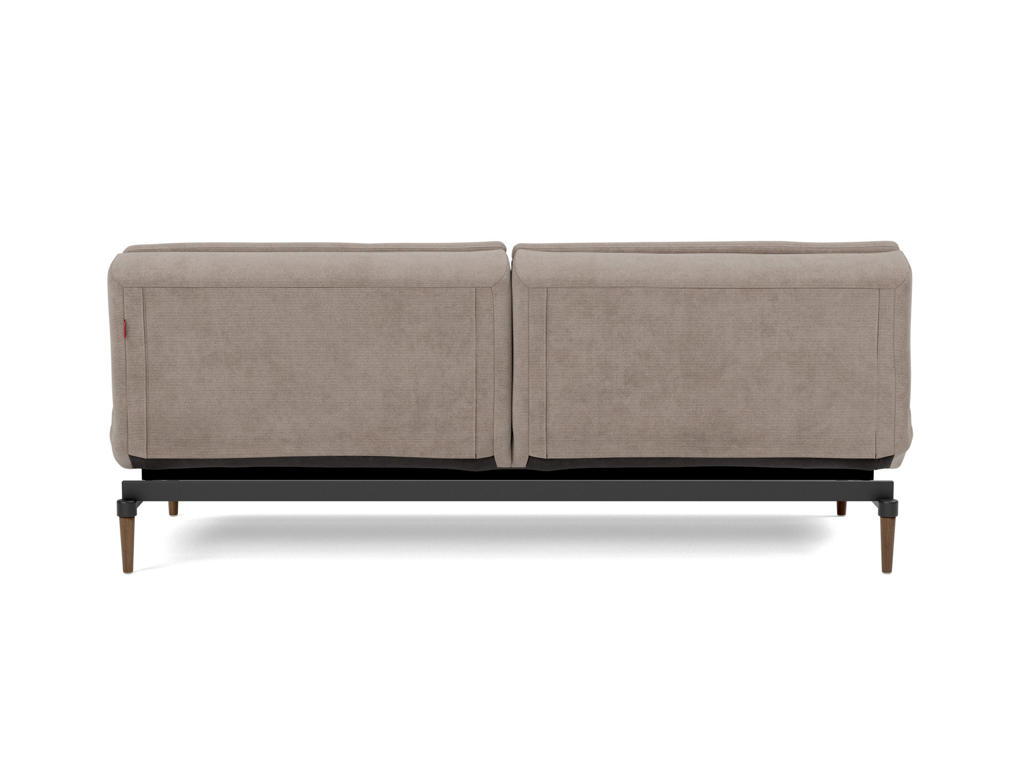 Schlafsofa Dublexo Kord Cordufine 318-Beige Beine Styletto Eiche dunkel