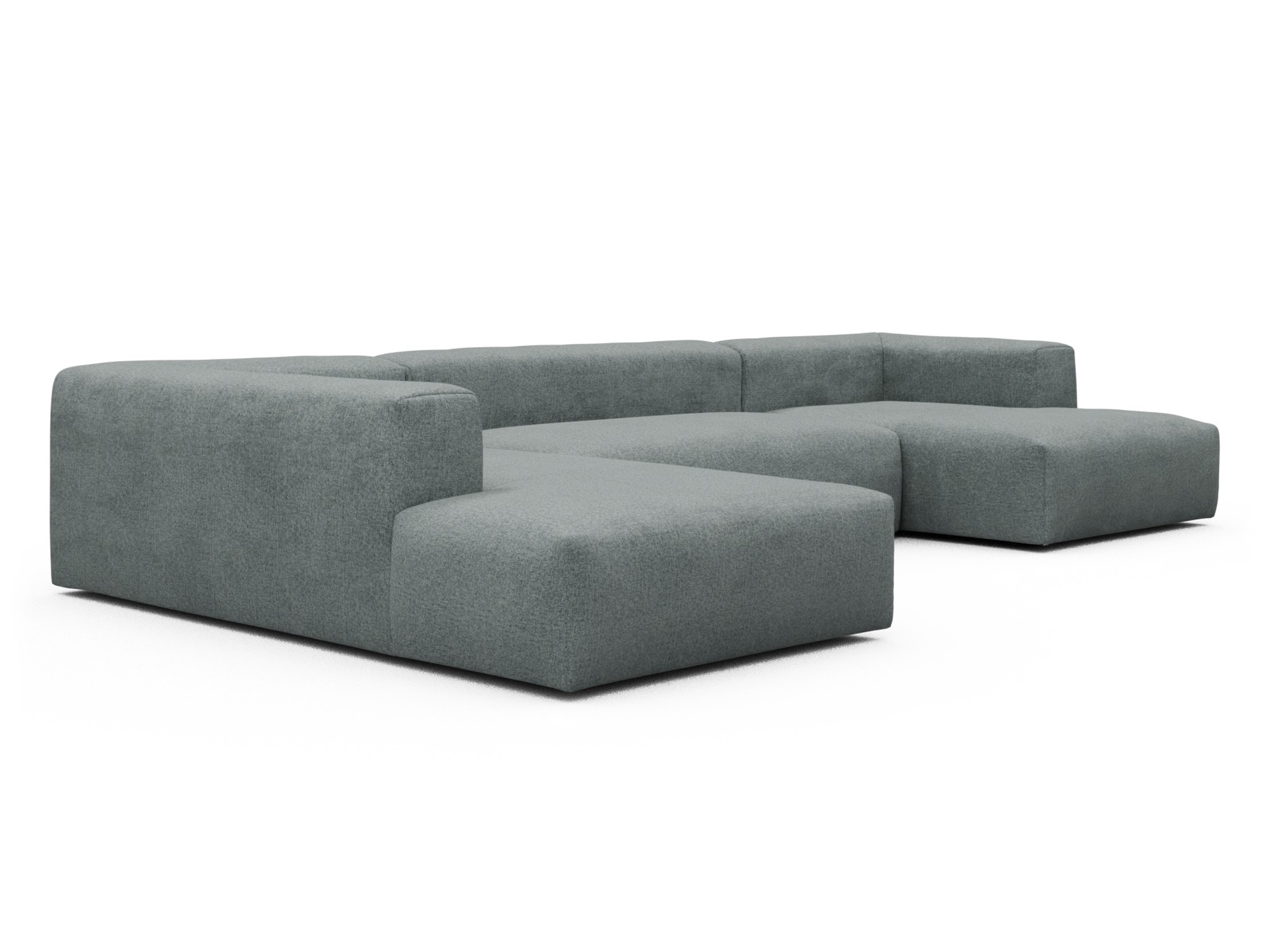 Skandi Home Wohnlandschaft Fred Relax-Ecke links mit 2-Sitzer und Chaiselongue rechts Casone-Light-Mixed-Green moebelfaktor