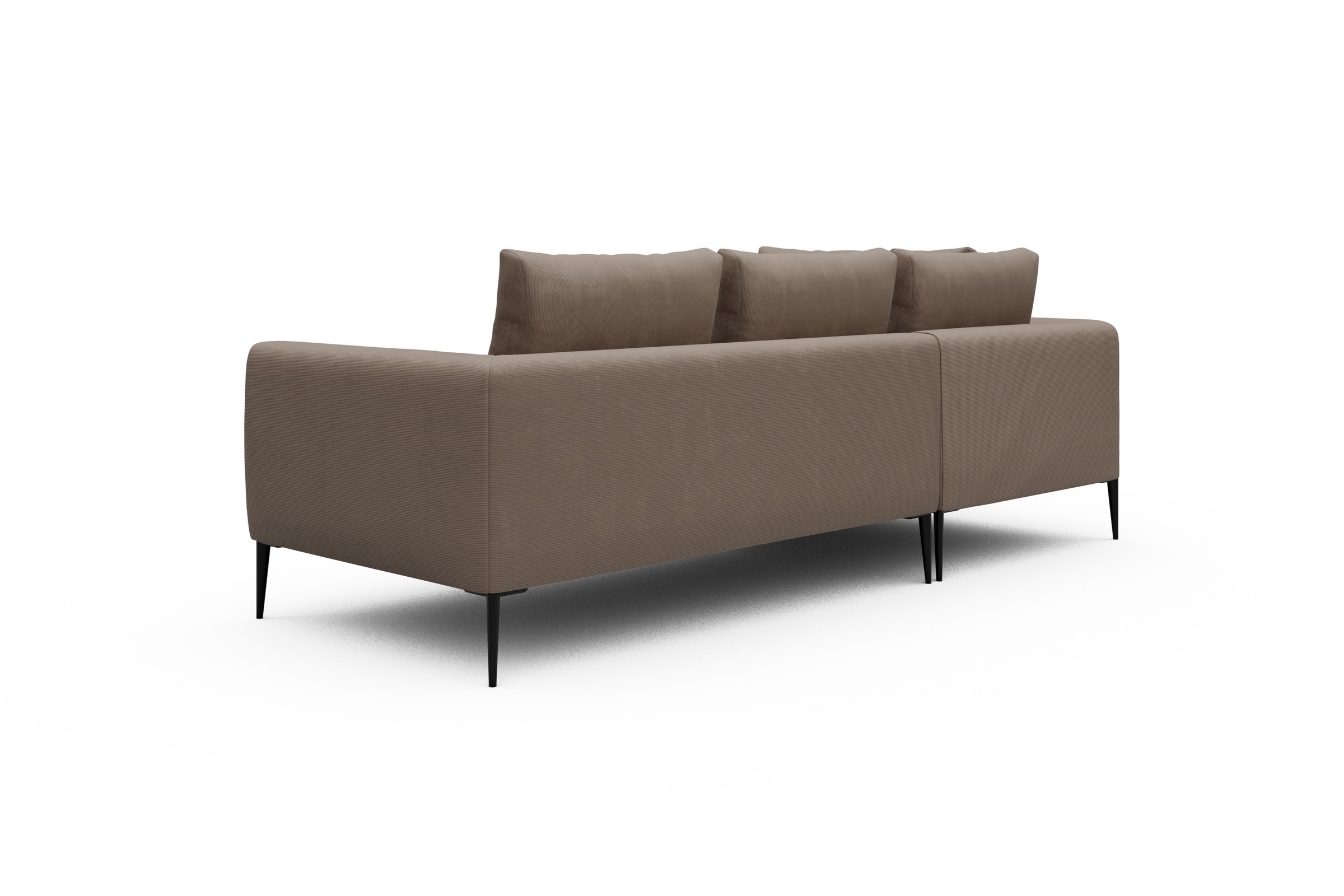 Ecksofa Paul Relax-Ecke links mit 2-Sitzer Cordufine-Biege