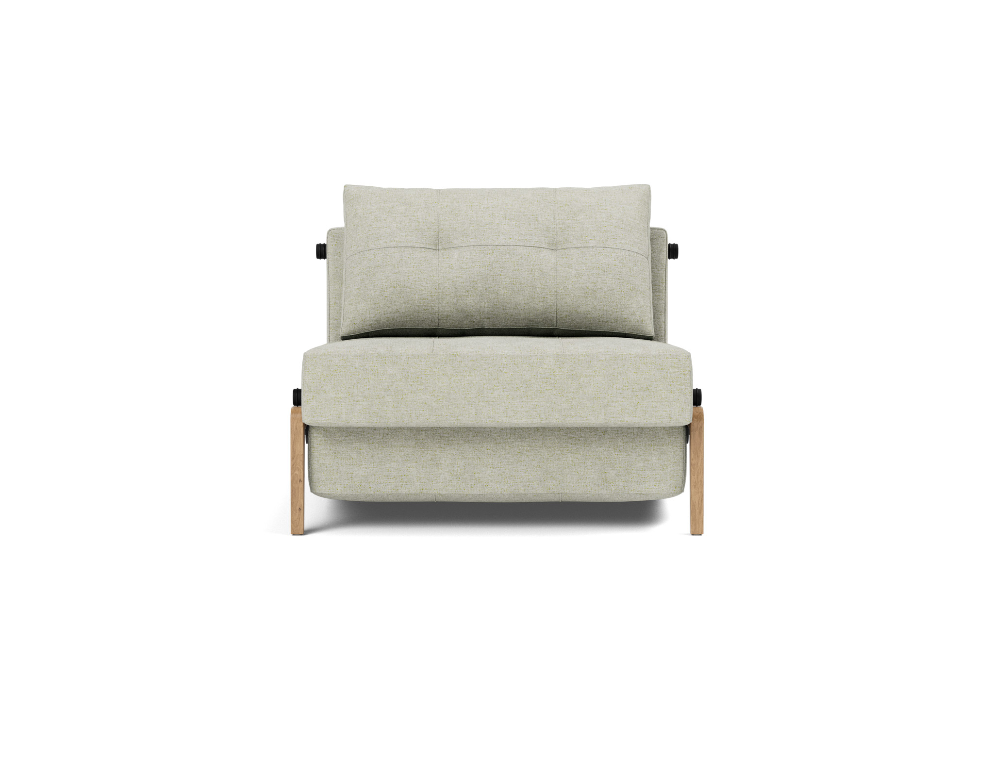 Schlafsessel Cubed 90 Flachgewebe Avella 280-Sand Beine Eiche