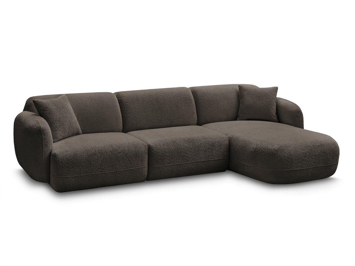 Bobochic Anda Ecksofa 292 × 163 cm Chenille Braun Ecke rechts