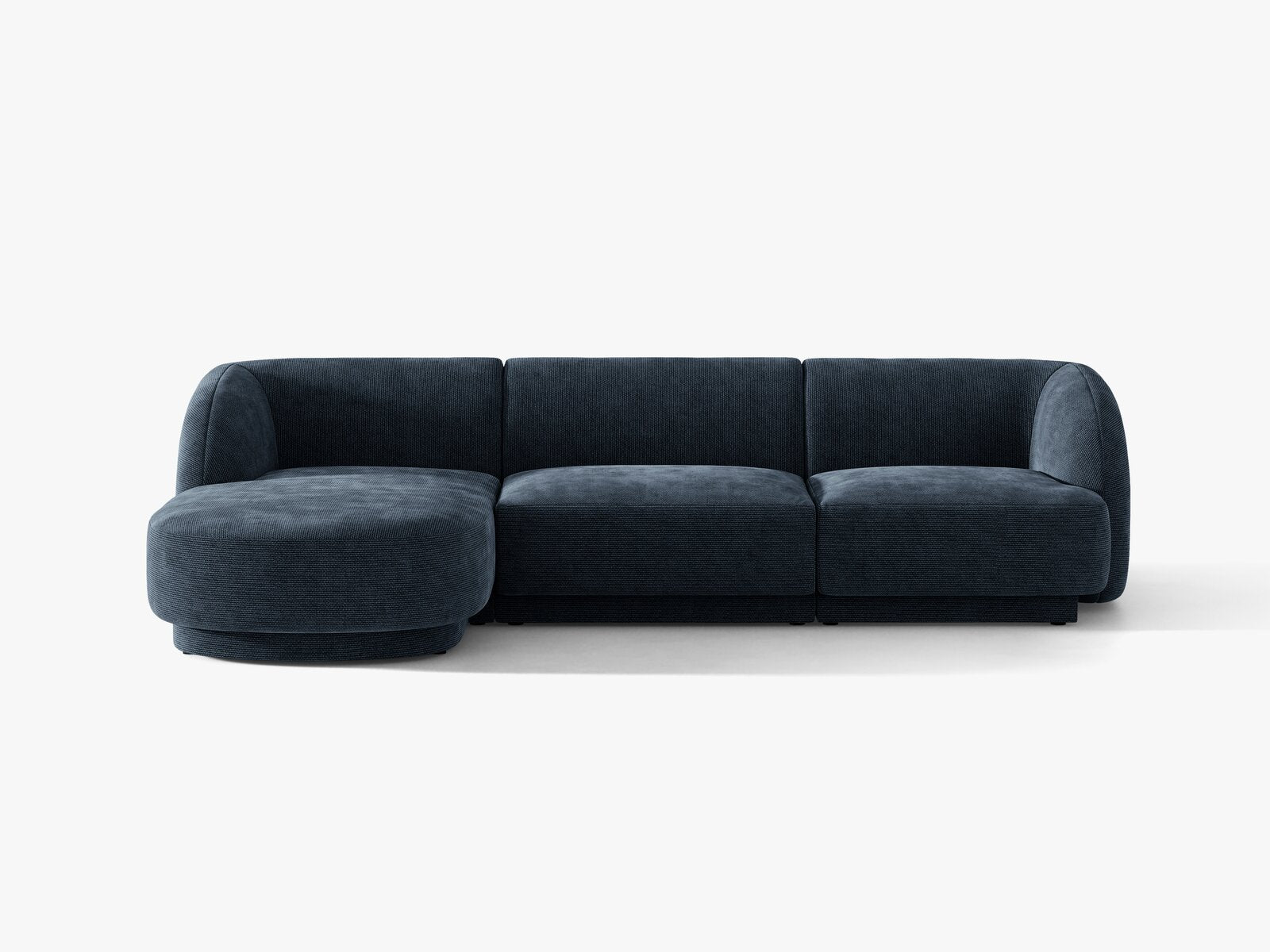 Micadoni Ecksofa Miley 4-Sitzer Links Chenille Haga Königsblau