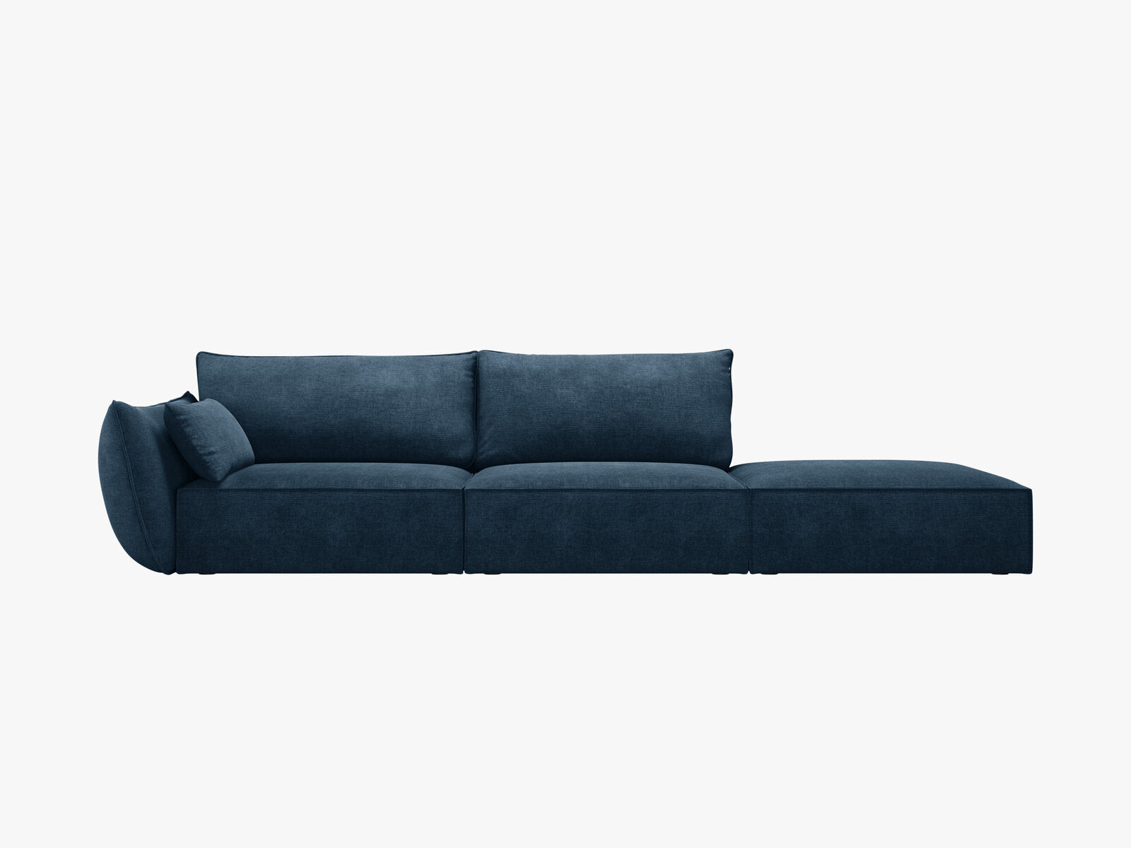 Micadoni Sofa Kaelle 4-Sitzer Rechts Chenille Over The Horizon Königsblau