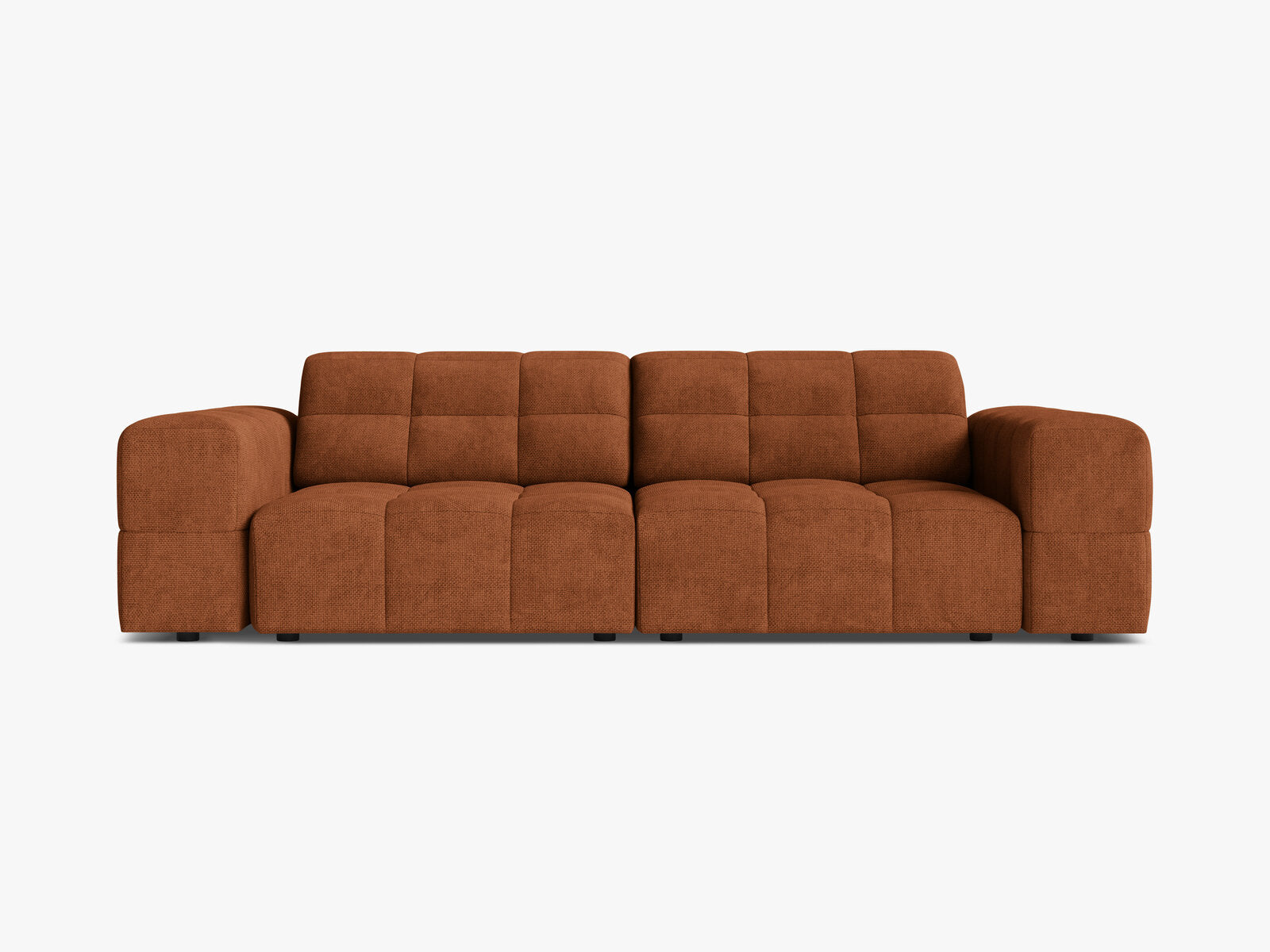 Micadoni Sofa Jennifer 3-Sitzer Chenille Eden Ziegel