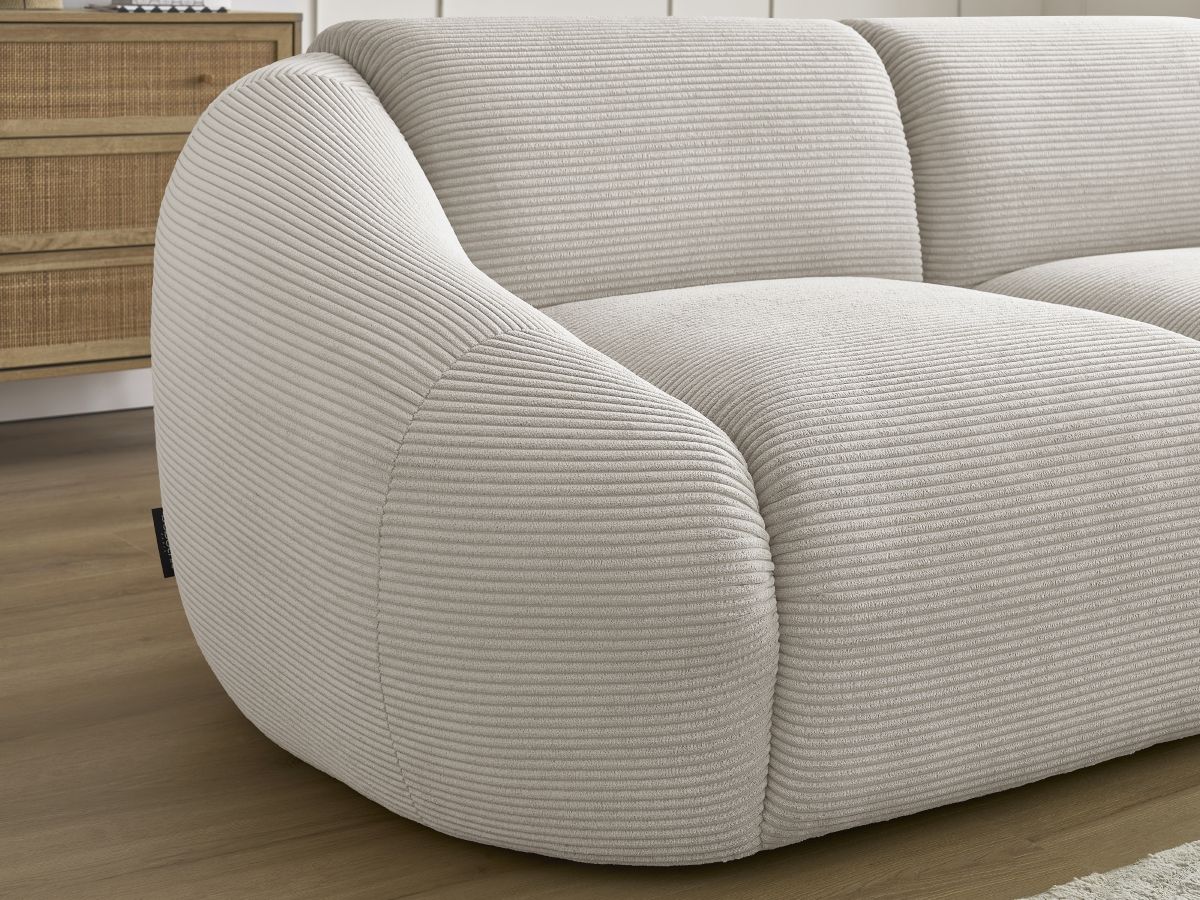 Bobochic Tina Sofa 2-Sitzer Cordsamt Beige