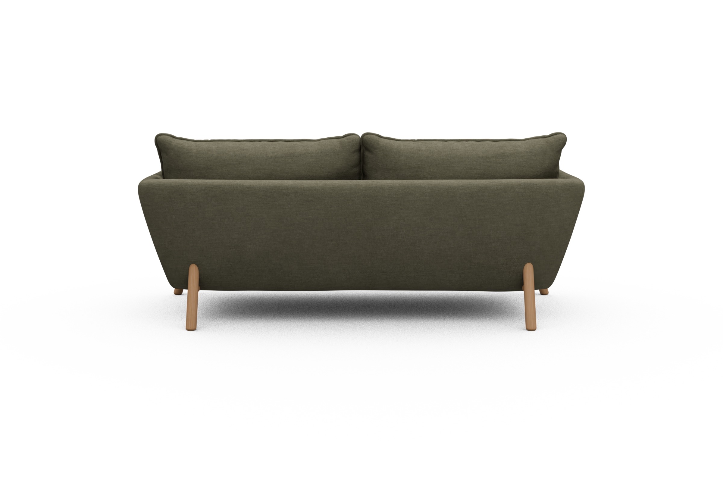 Sofa Emil PREMIUM 2-Sitzer Beinfarbe Eiche Natur Vivus-Dusty-Olive