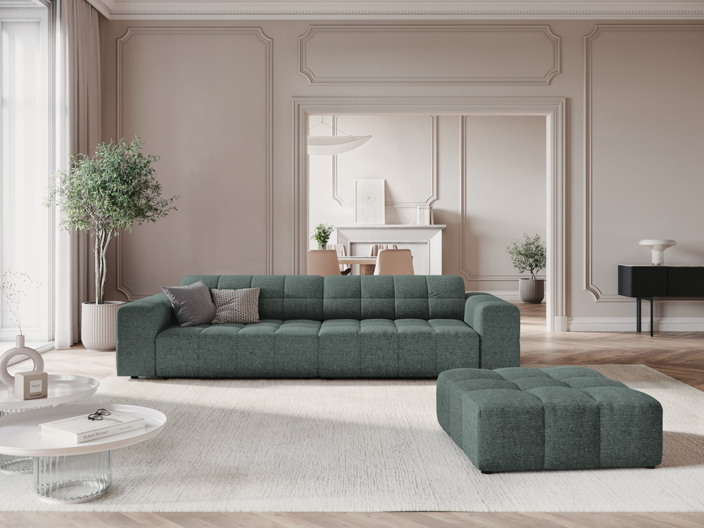 Cosmopolitan Design Sofa Chicago 4-Sitzer Chenille Haga Petrol