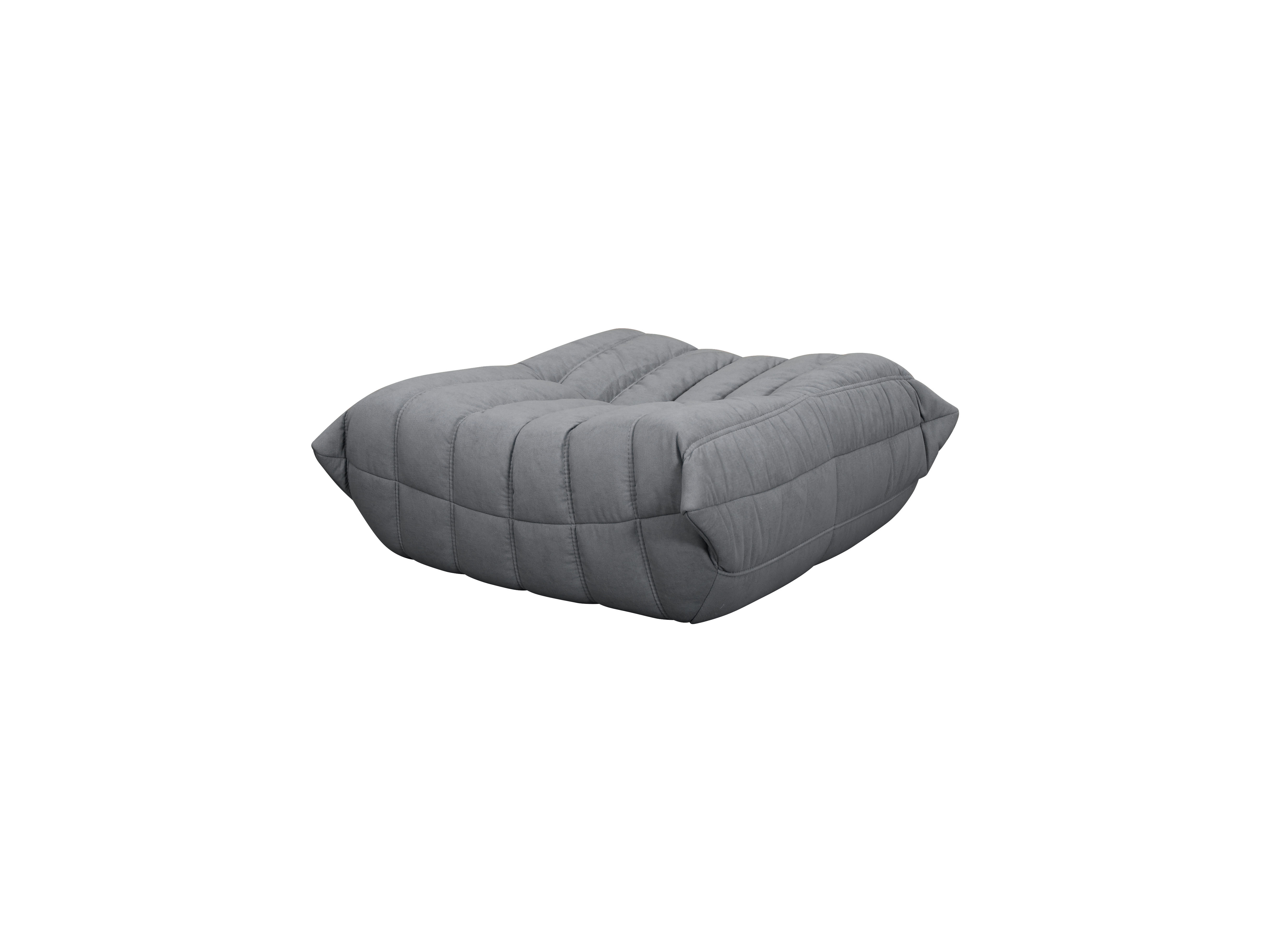 Livin Hill Set Nua: Sessel 87 cm + Fußhocker Stahlgrau