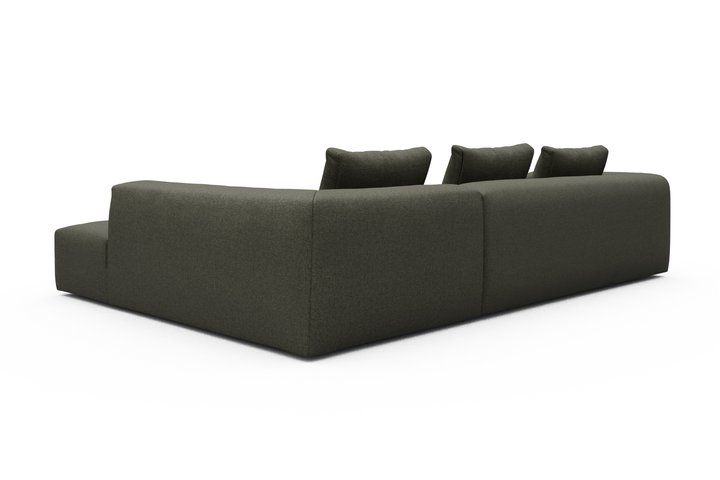 Ecksofa Fred Relax-Ecke rechts mit 2,5-Sitzer Sama-Winter-Moss
