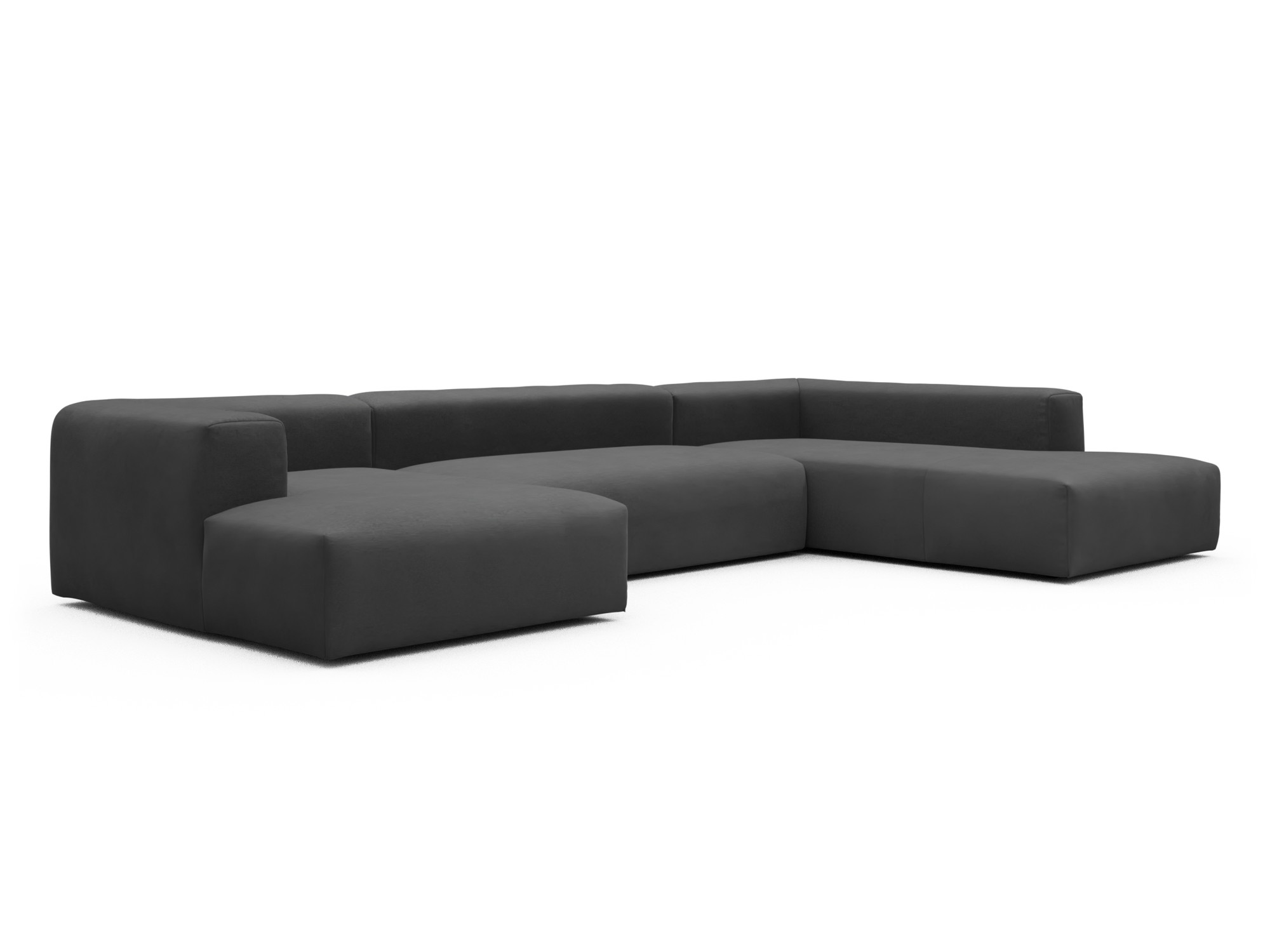 Skandi Home Wohnlandschaft Fred Relax-Ecke rechts mit 2-Sitzer und Chaiselongue links Satya-Zinc moebelfaktor