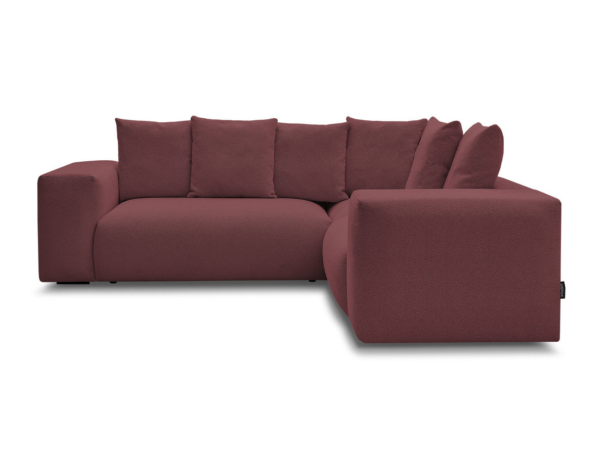 Bobochic Voltaire Ecksofa 268 × 214 cm Melange-Stoff Rot Ecke rechts