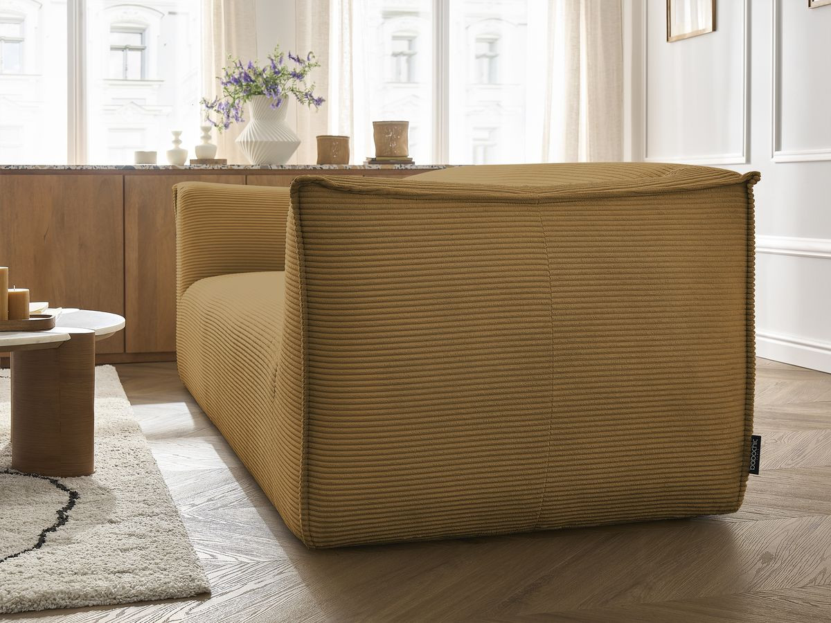 Bobochic Giorgia Sofa 5-Sitzer 534 × 100 cm Cordsamt Gelb