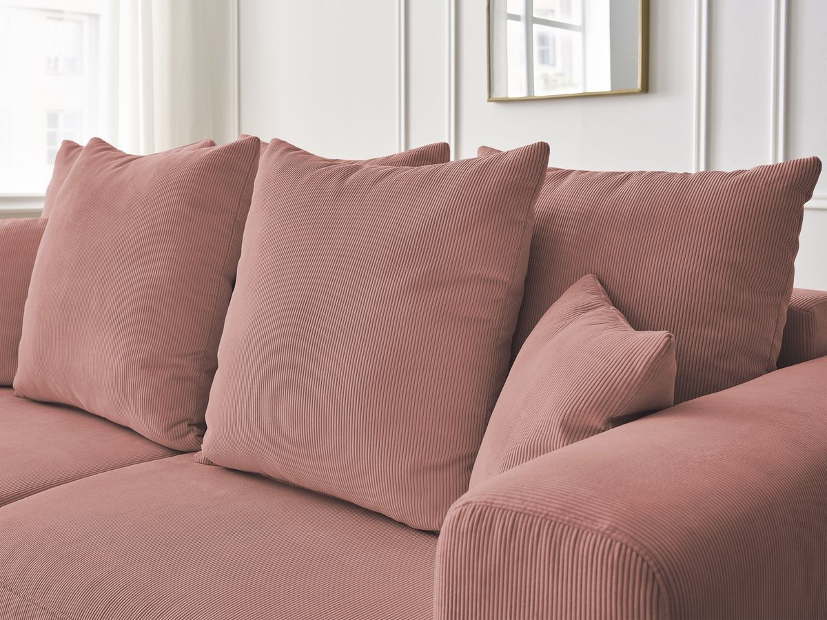 Bobochic Sidonie Sofa 3-Sitzer Cordsamt Rosa
