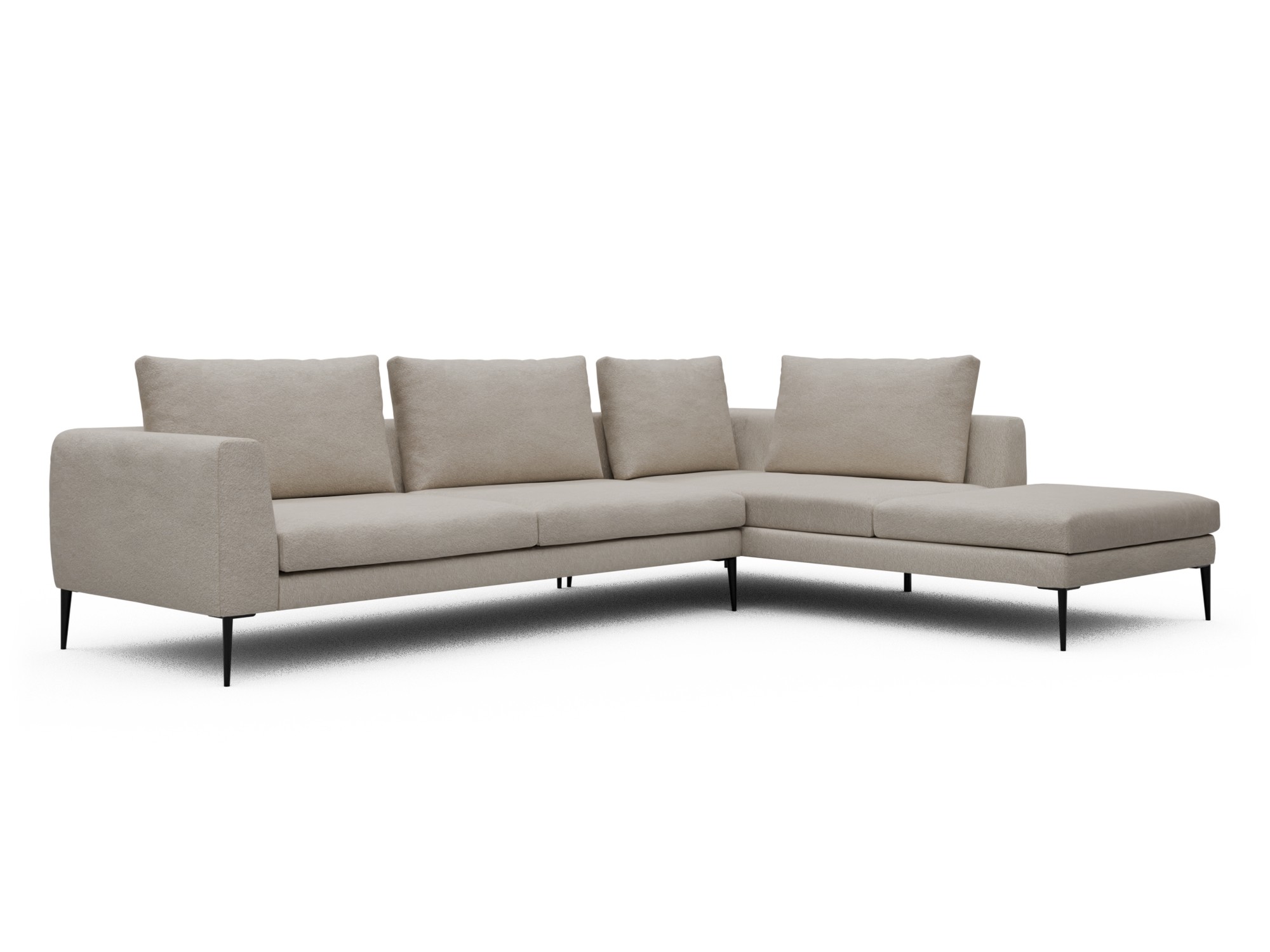 Skandi Home Ecksofa Paul Relax-Ecke rechts mit 3-Sitzer Aivi-Lace-Beige moebelfaktor
