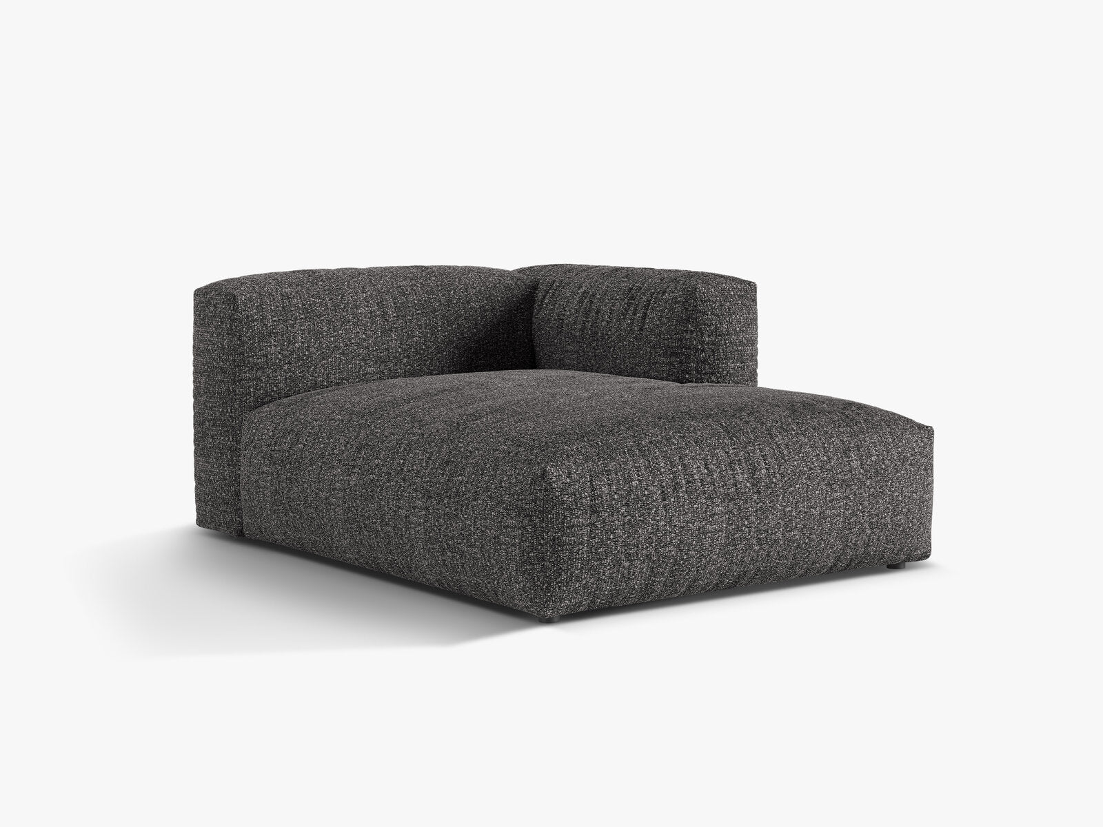 Micadoni Recamiere Martina 1-Sitzer Rechts Boucle Monet Anthrazit