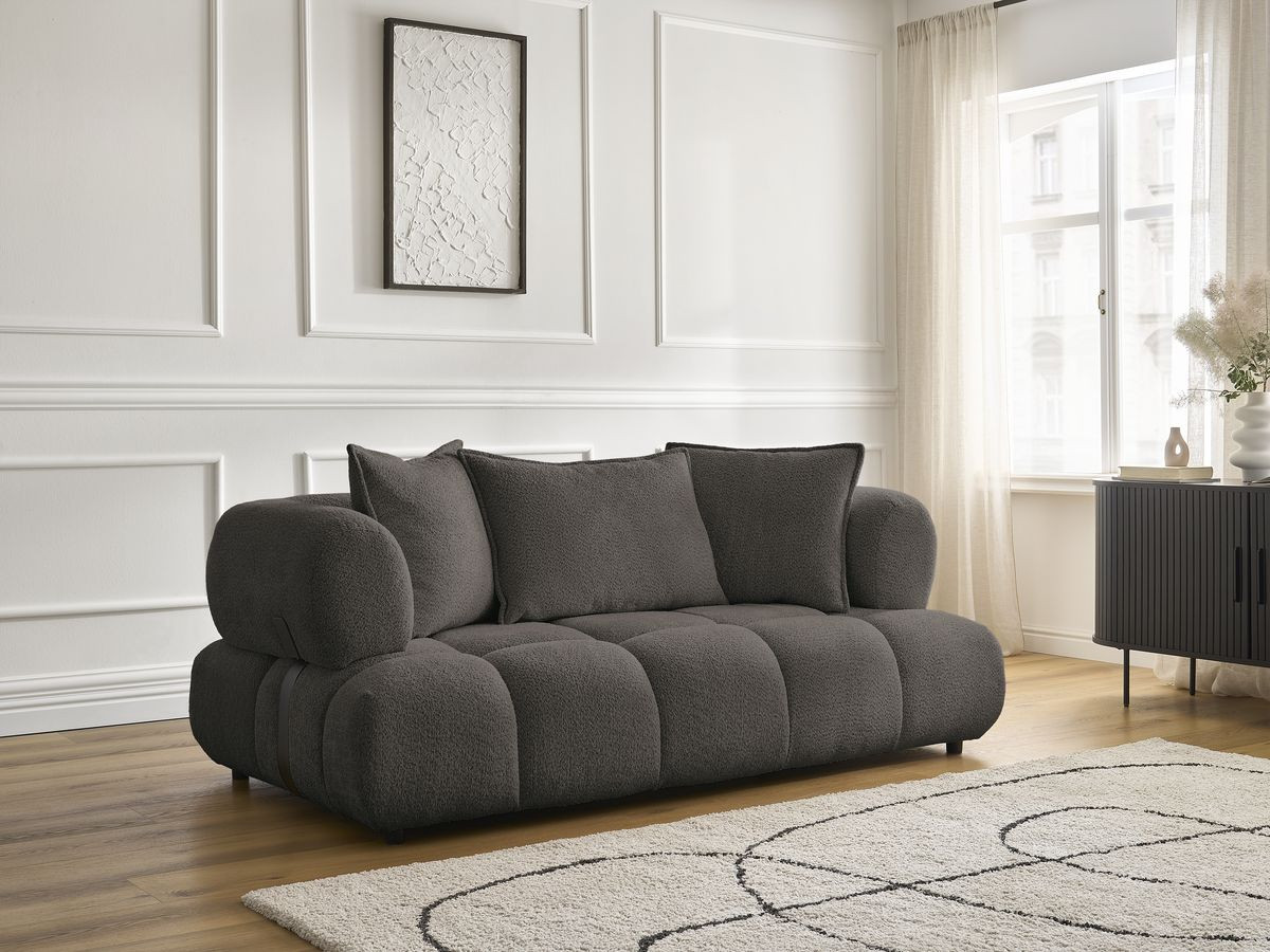 Bobochic Alya Sofa 2-Sitzer Bouclé-Stoff Braun