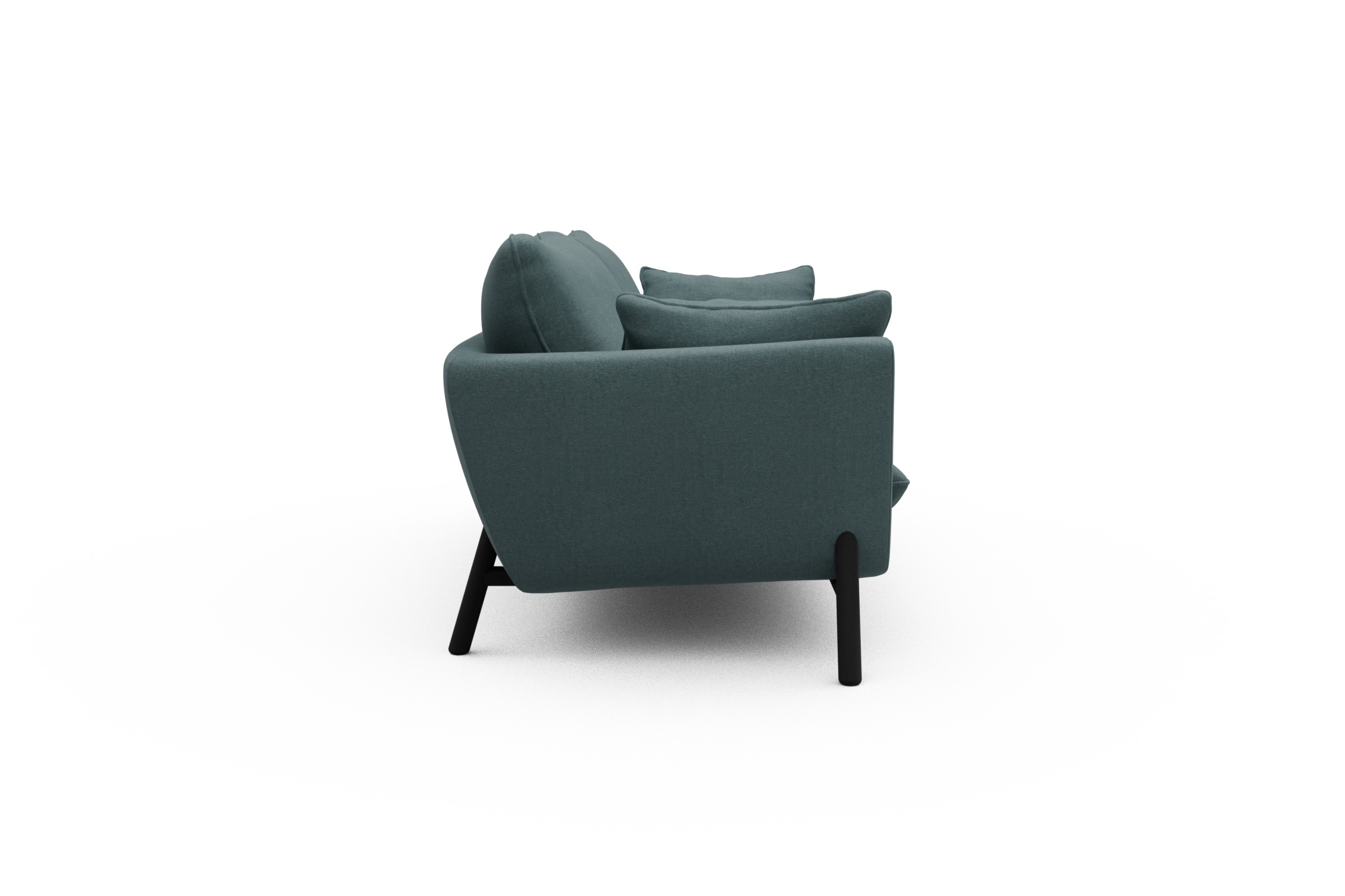 Sofa Emil 3-Sitzer Beinfarbe Eiche Schwarz Satya-Niagara