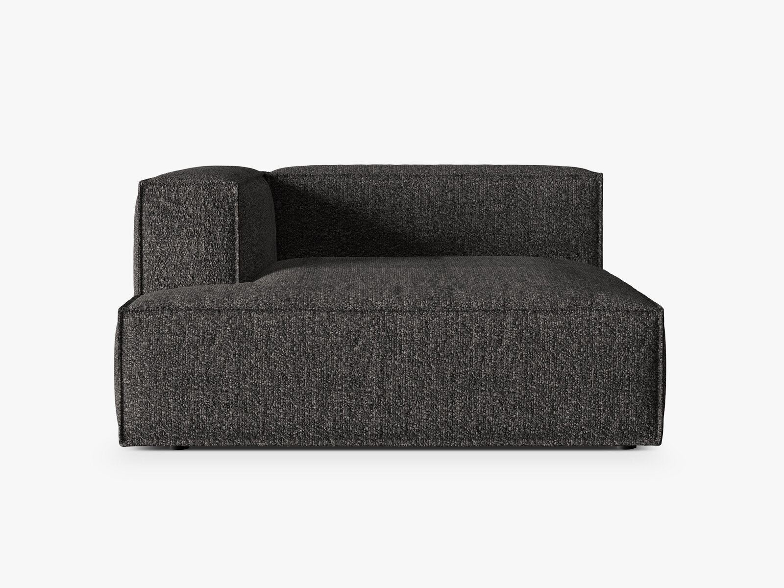 Micadoni Recamiere Nuria Groß 1-Sitzer Links Boucle Anthrazit