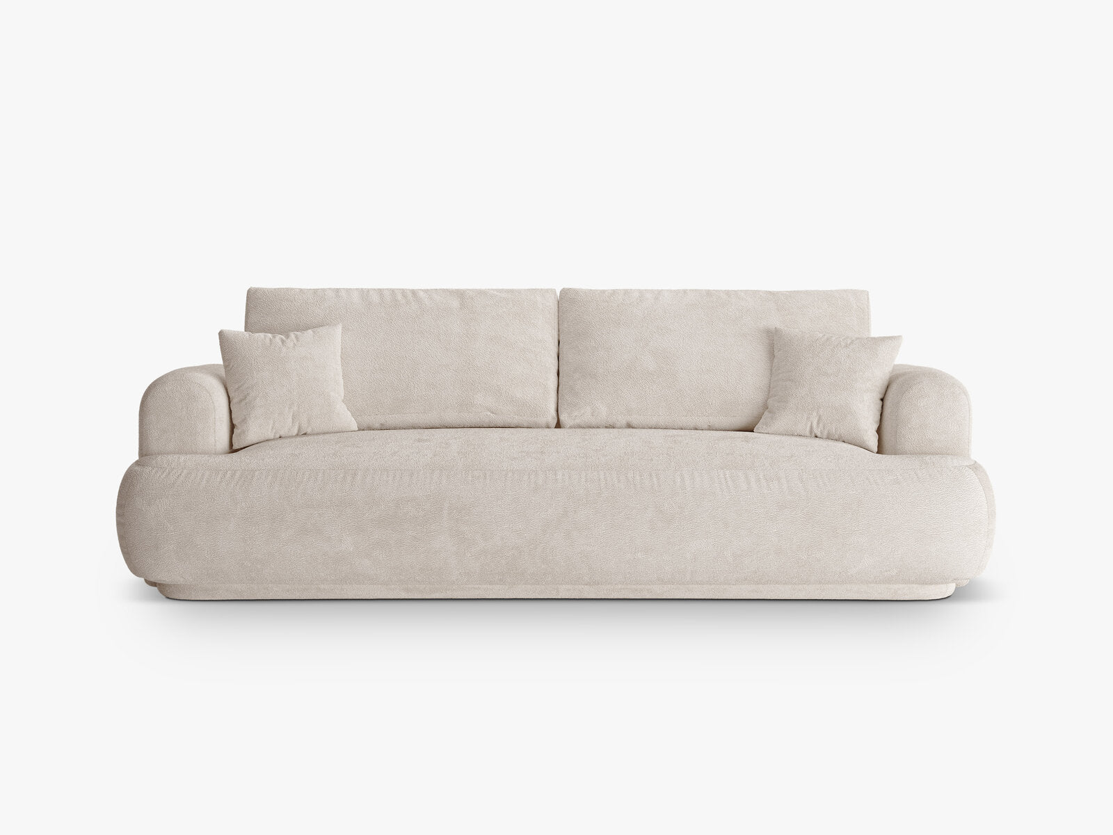 Micadoni Ella Sofa Mit Bettfunktion Und Stauraum Boucle CORAL Helles Beige