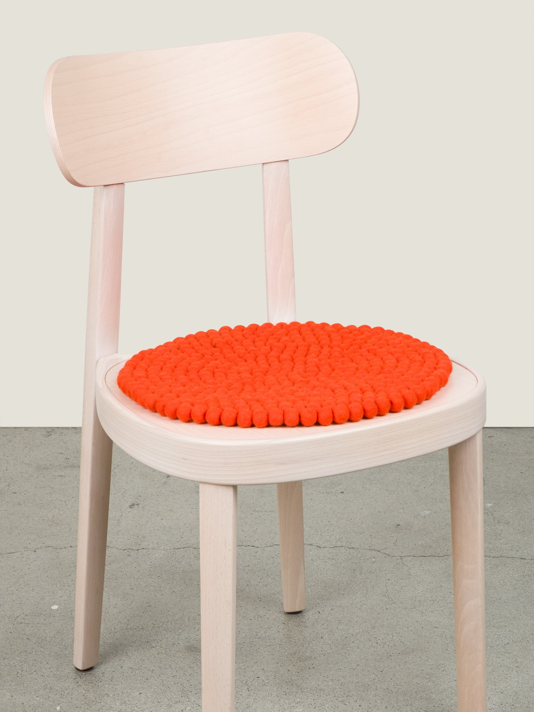 myfelt Mats Filzkugel-Sitzauflage Rotorange Ø 36 cm