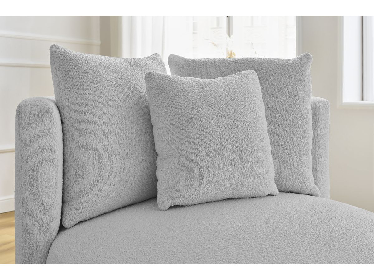 Bobochic Cesar Sessel Bouclé-Stoff Hellgrau