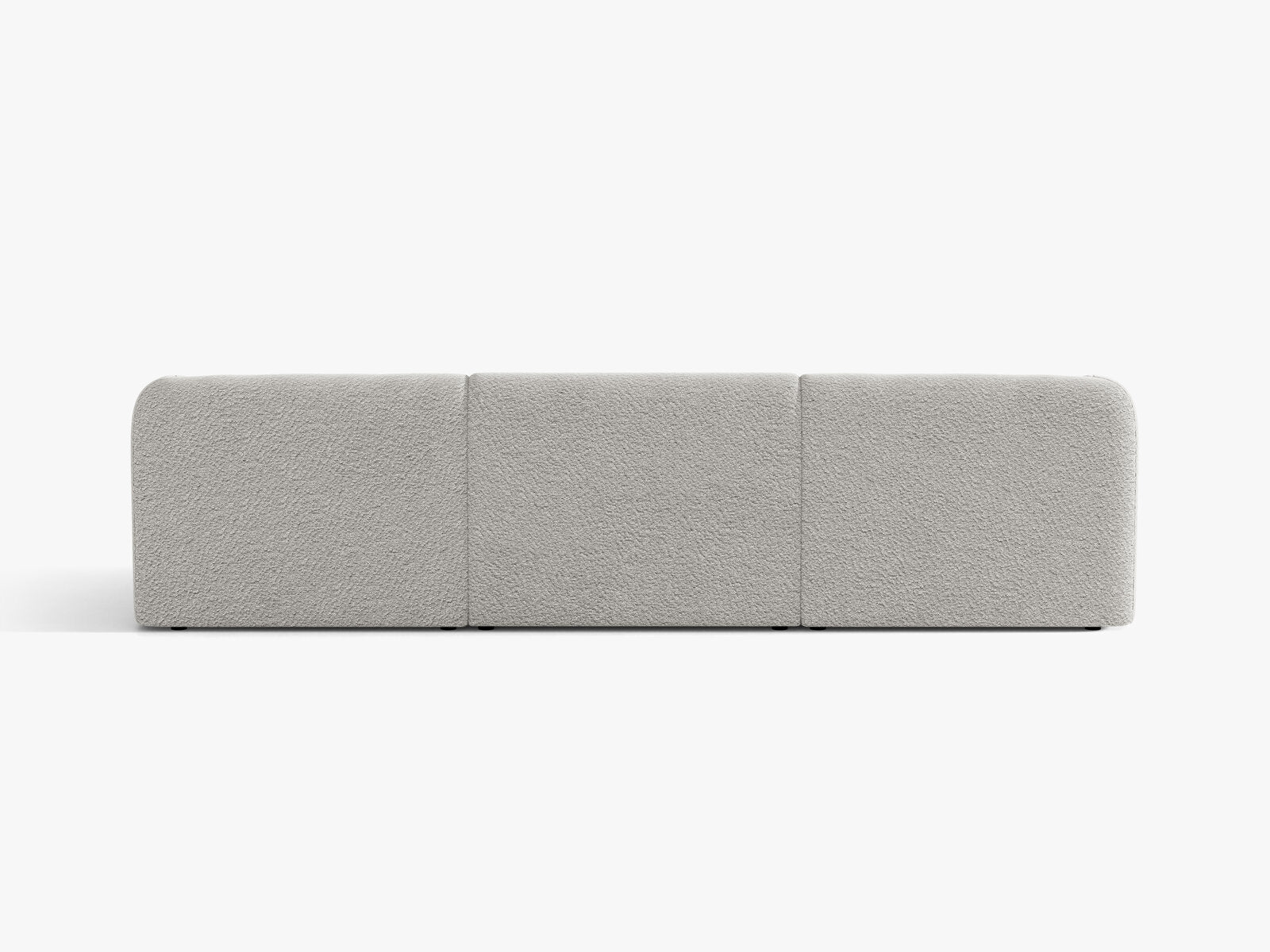 Micadoni Sofa Miley 3-Sitzer Boucle Baloo Hellgrau