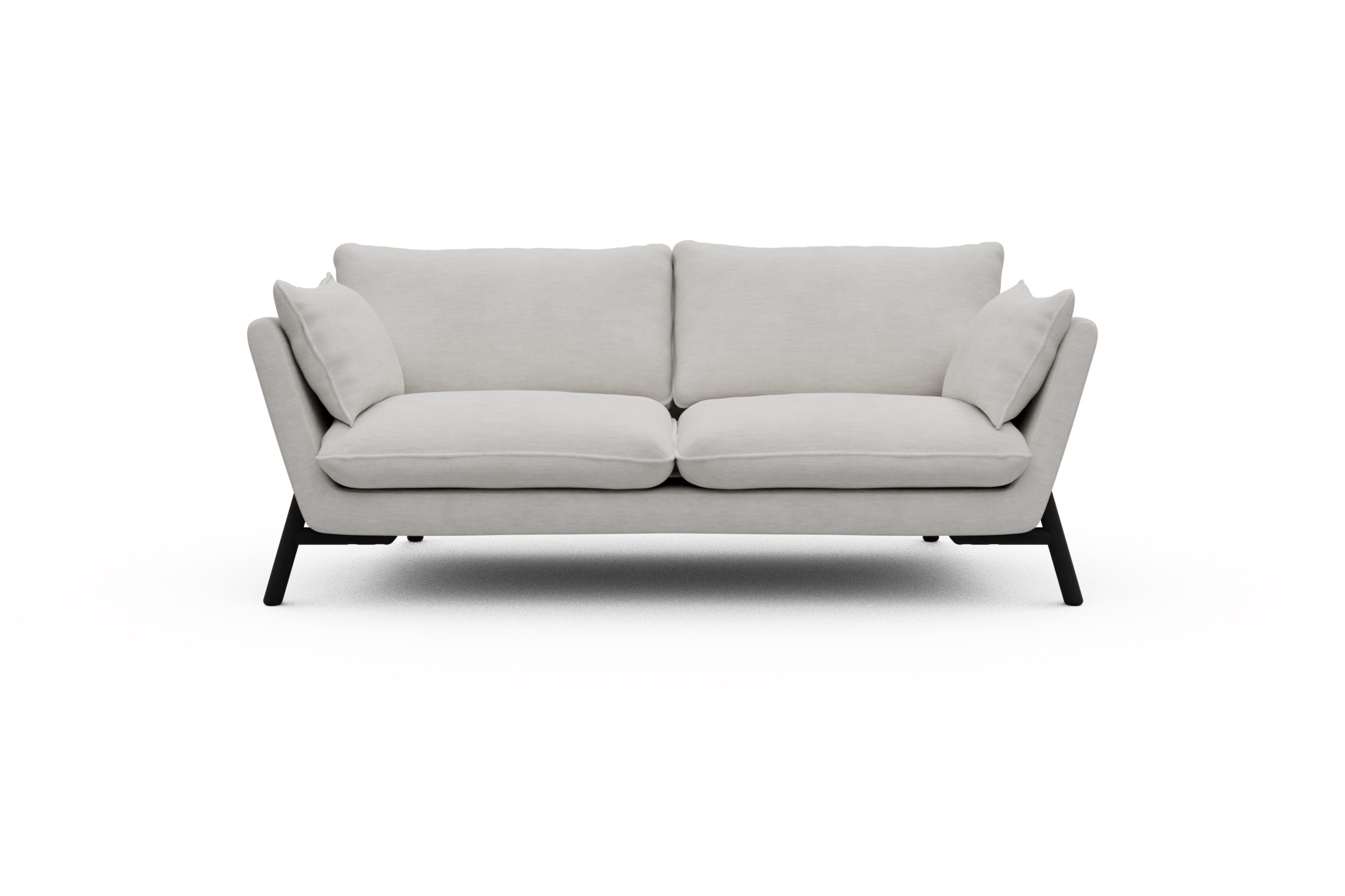 Skandi Home Sofa Emil 2-Sitzer Beinfarbe Eiche Schwarz Vivus-Dusty-Off-White moebelfaktor